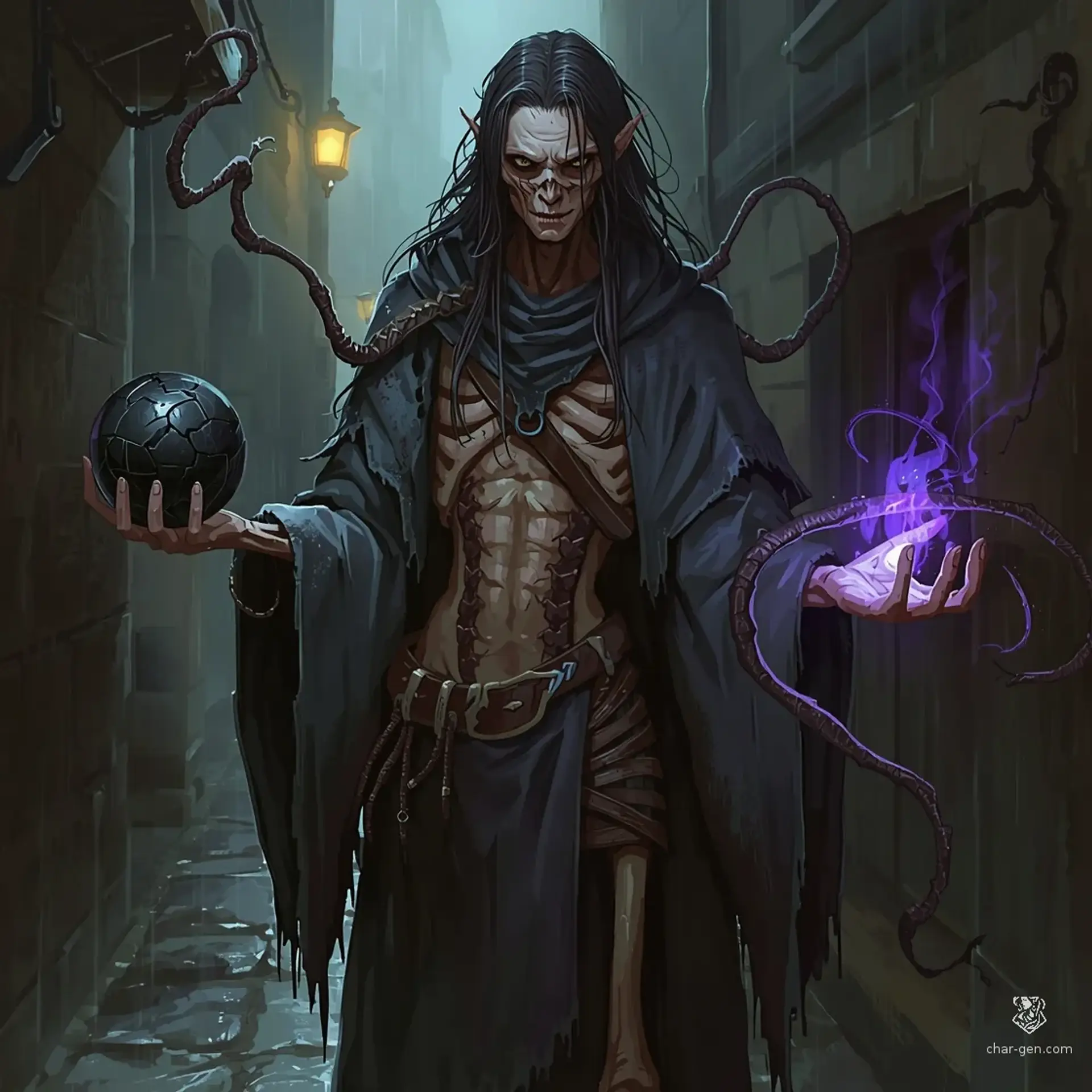 Kaelen Shadow-Stain - AI-generated fantasy Character