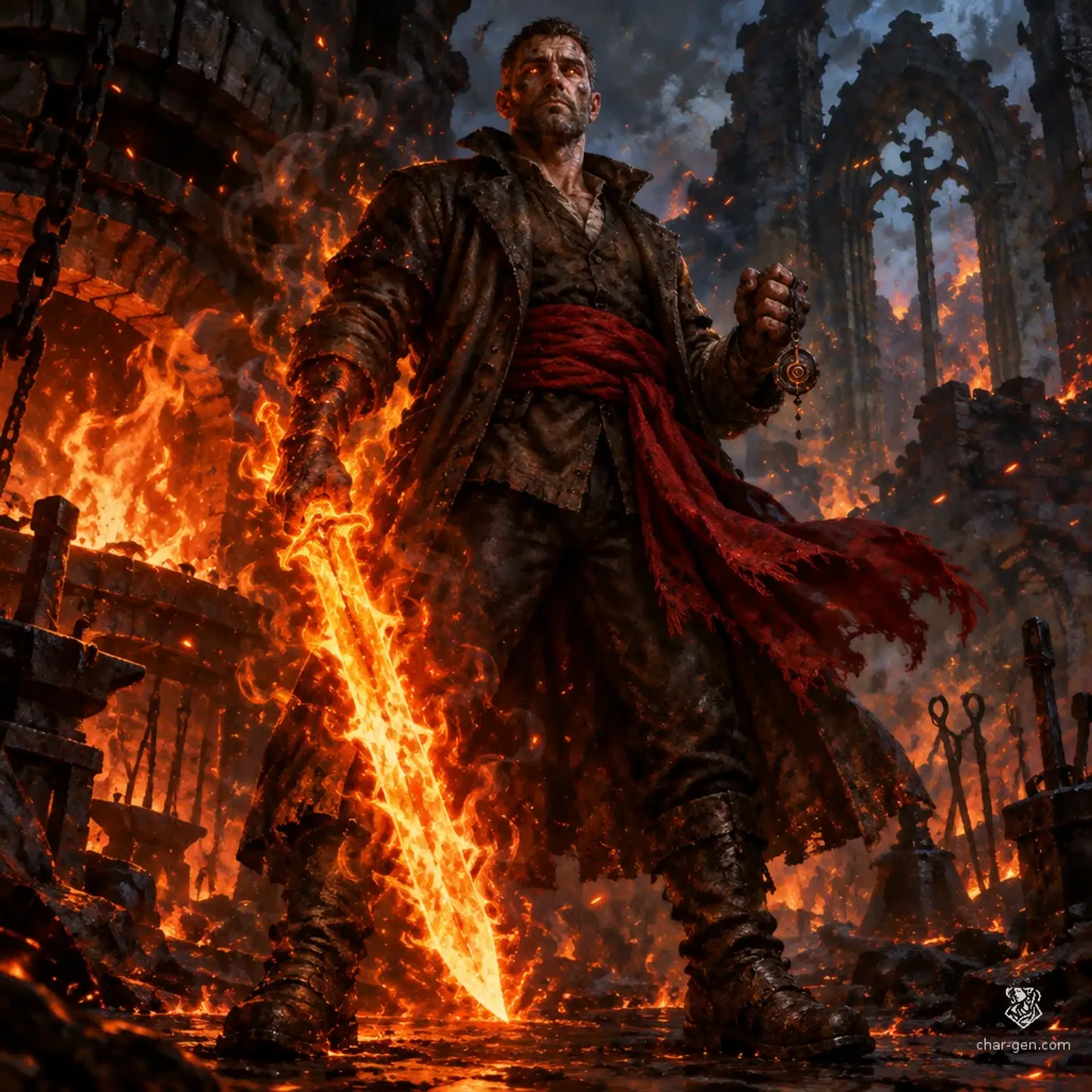 Mikheil Vardis - AI-generated fantasy Character