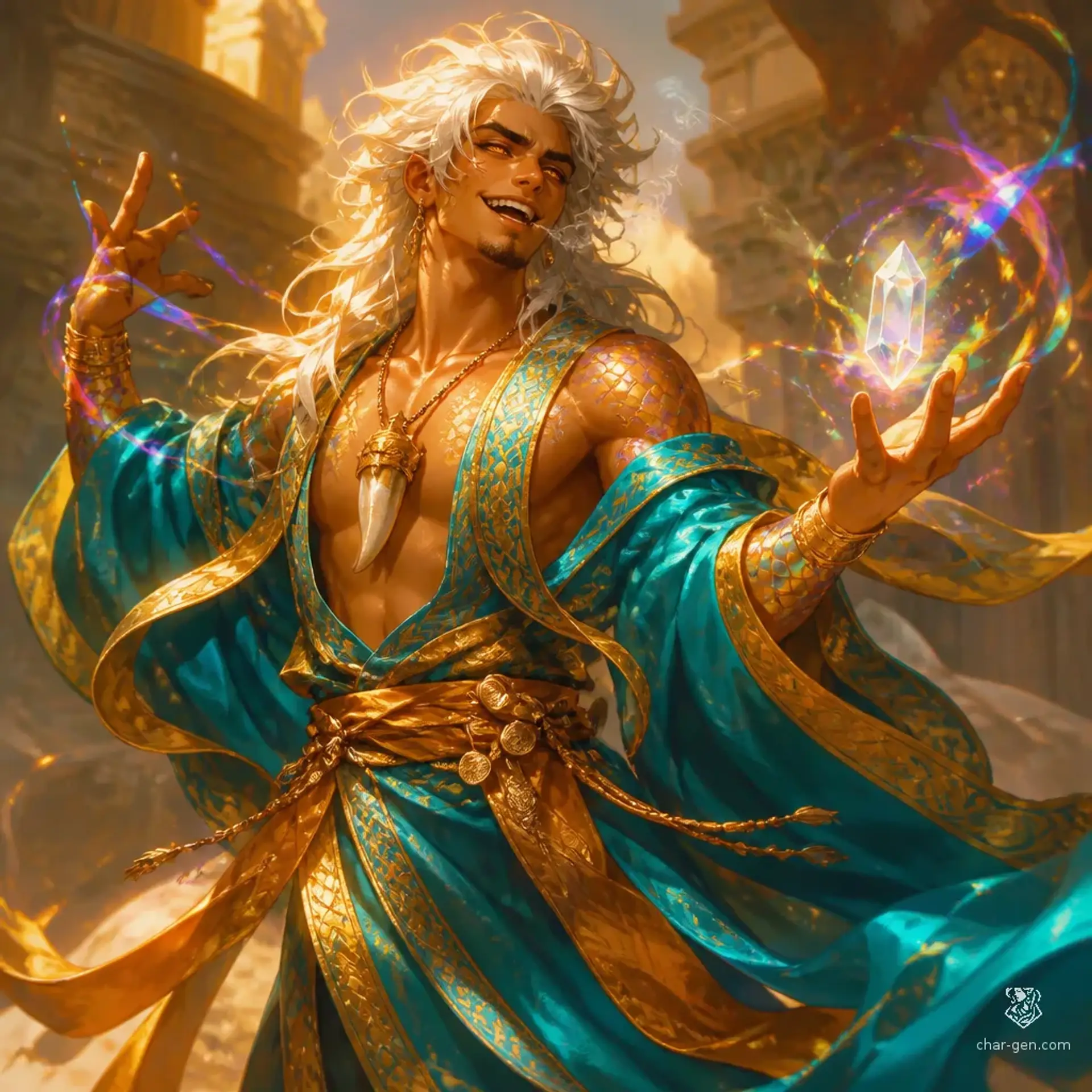 Zephyrin Sparktongue - AI-generated fantasy Character