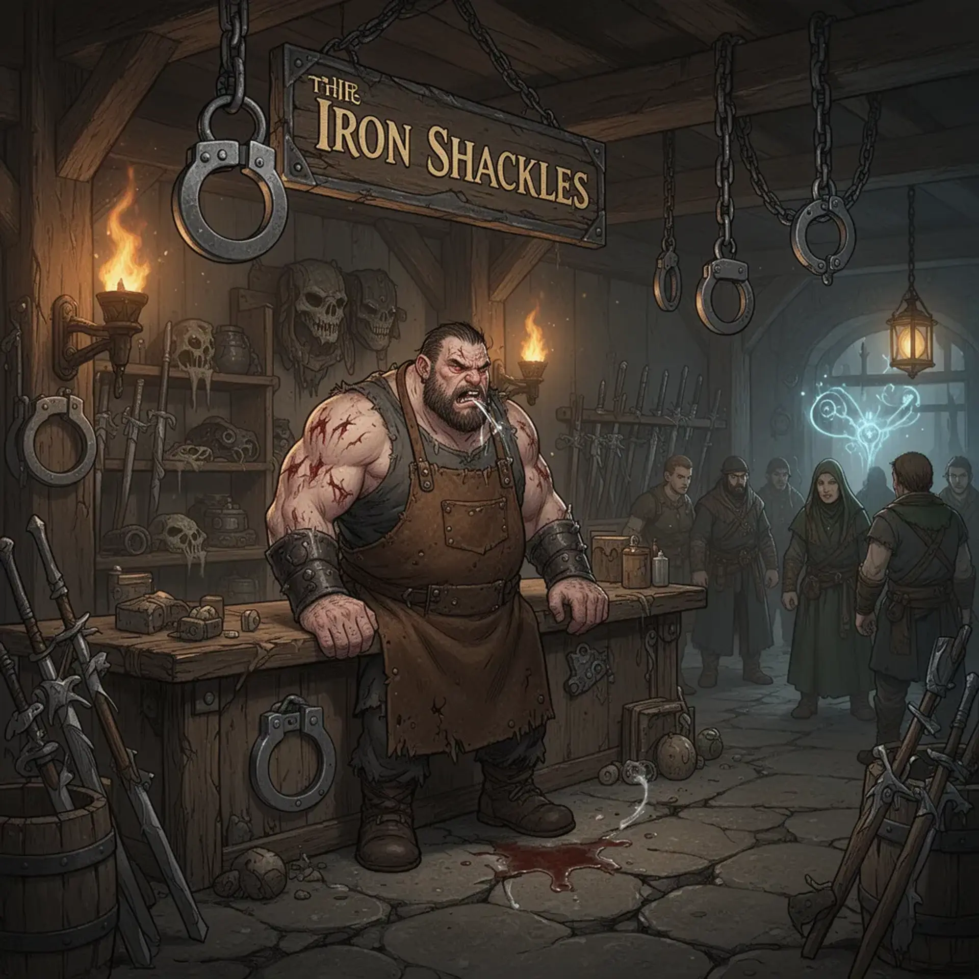 The Iron Shackles - AI-generated fantasy Shop