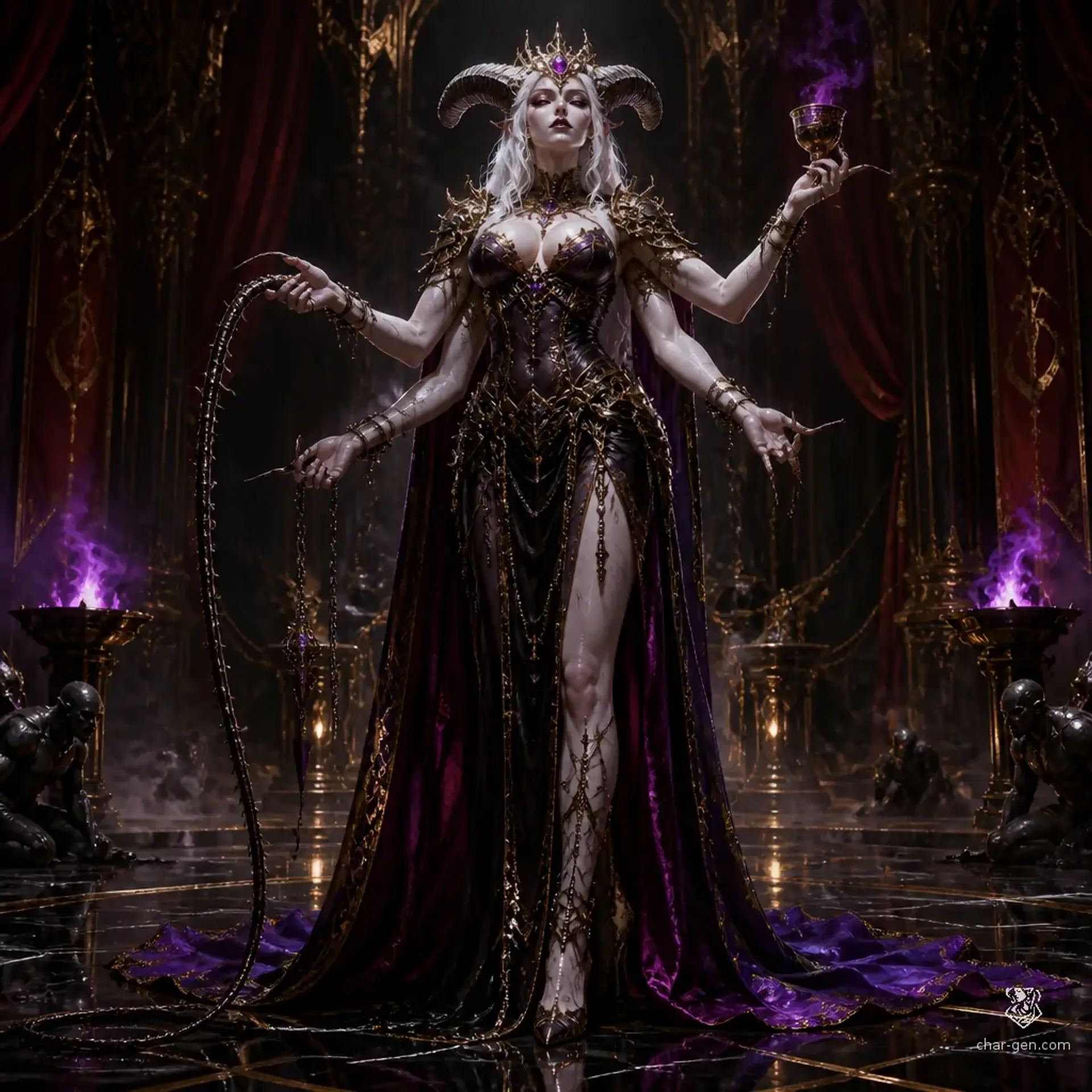Lilith, Queen of Succubi - AI-generated fantasy Monster