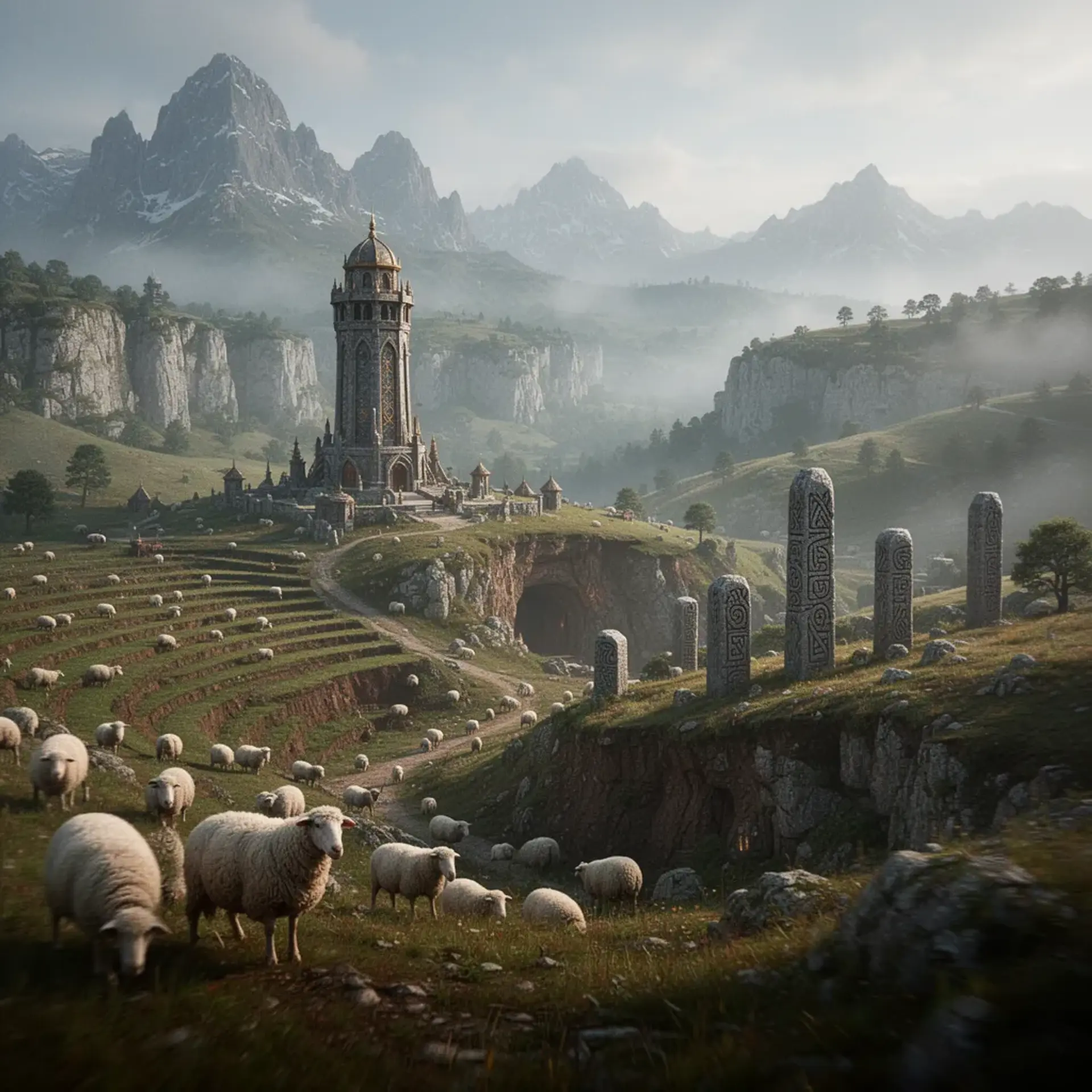 The Andaris Hills - AI-generated fantasy Region