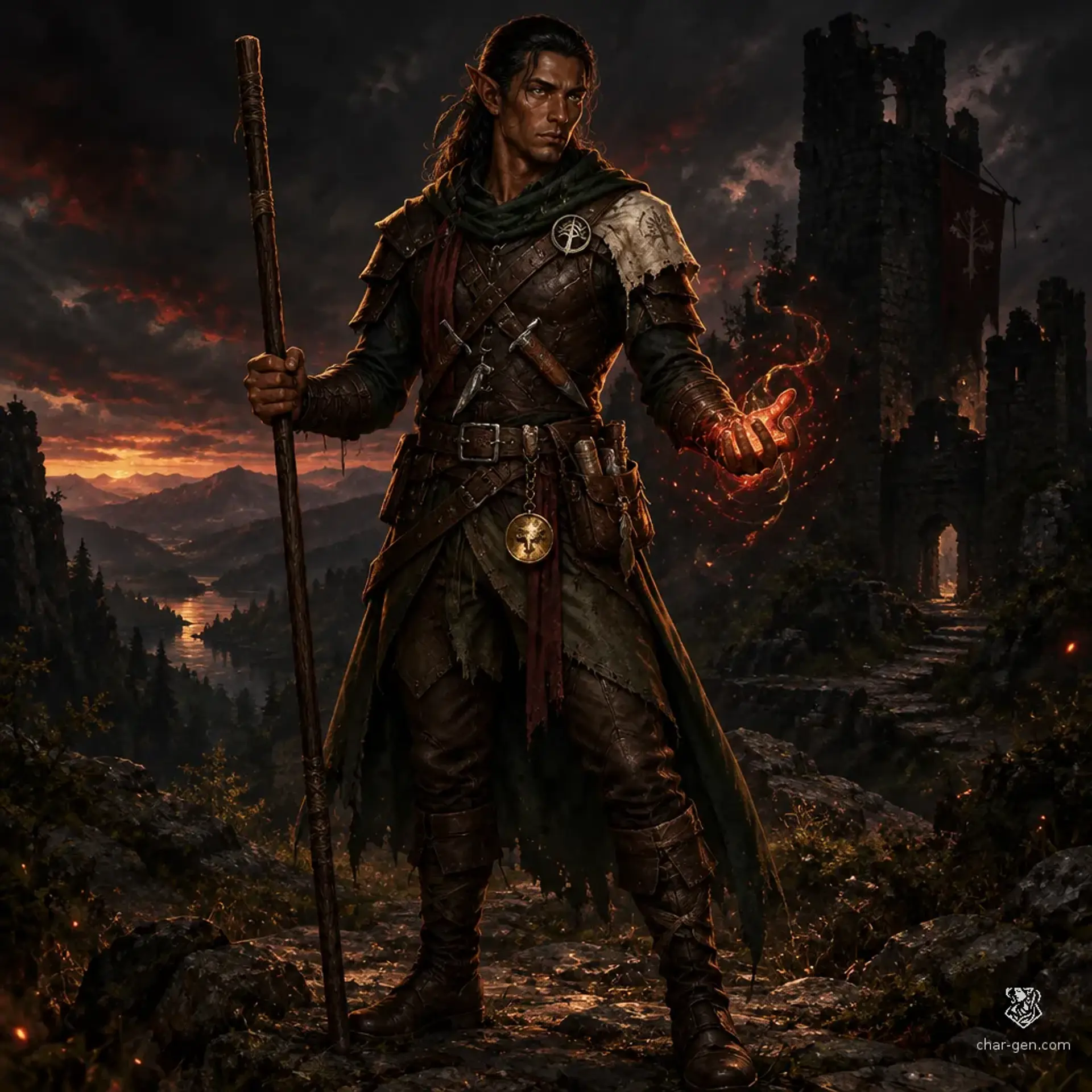 Tavren Orsik - AI-generated fantasy Character
