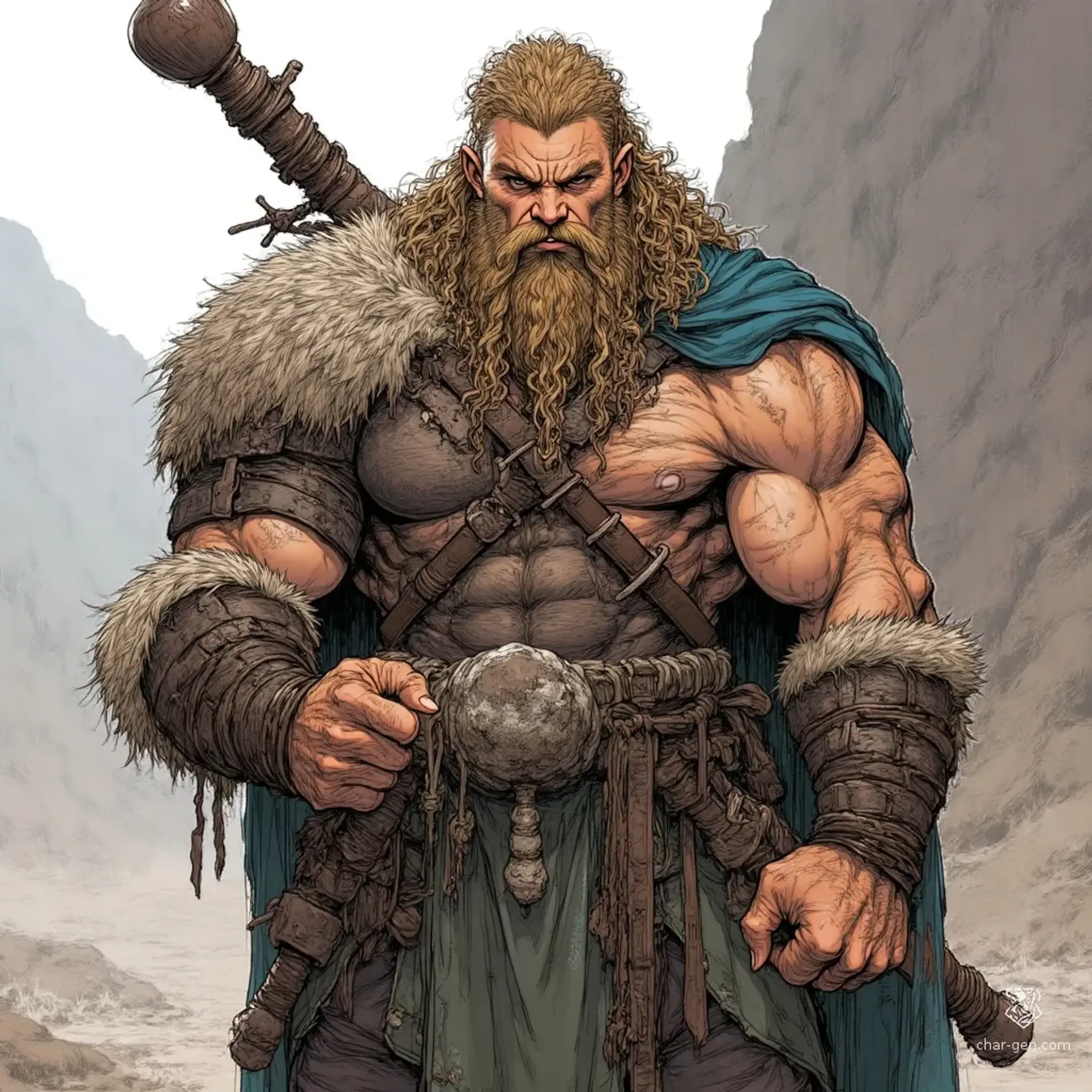 Kavruk Stone-Sunder - AI-generated fantasy NPC