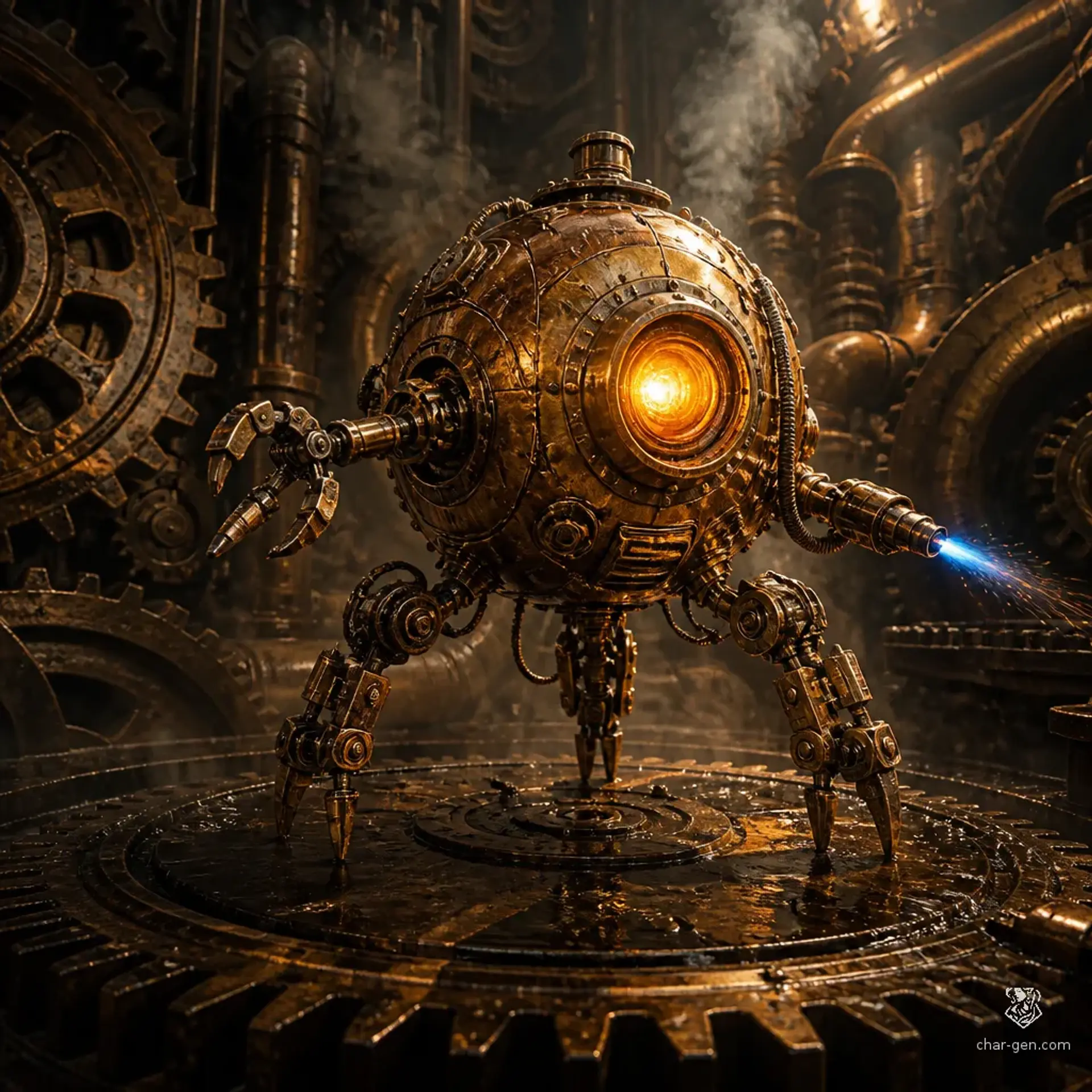 Crucible Maintenance Droid - AI-generated fantasy Monster