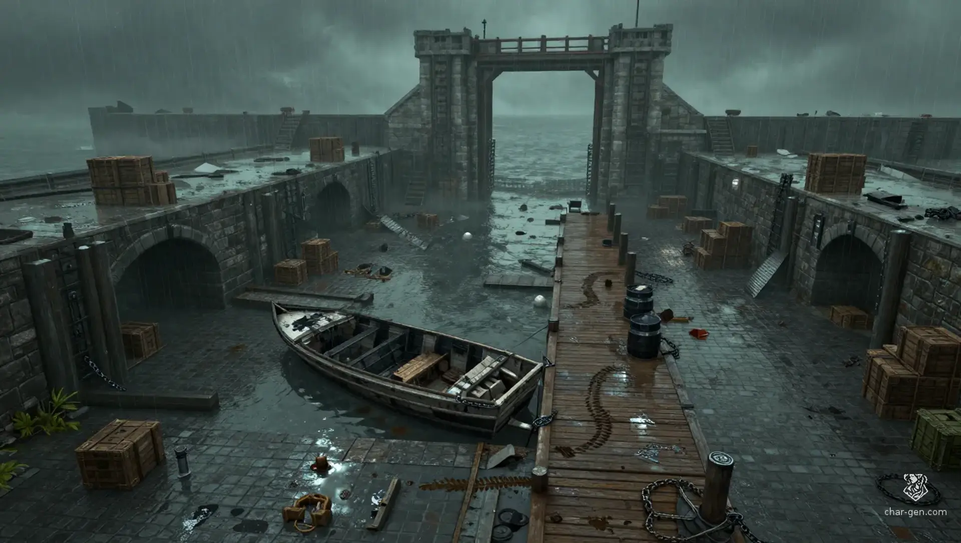 Get the Boat Back Before the Tide Gate Opens - AI-generated fantasy Encounter