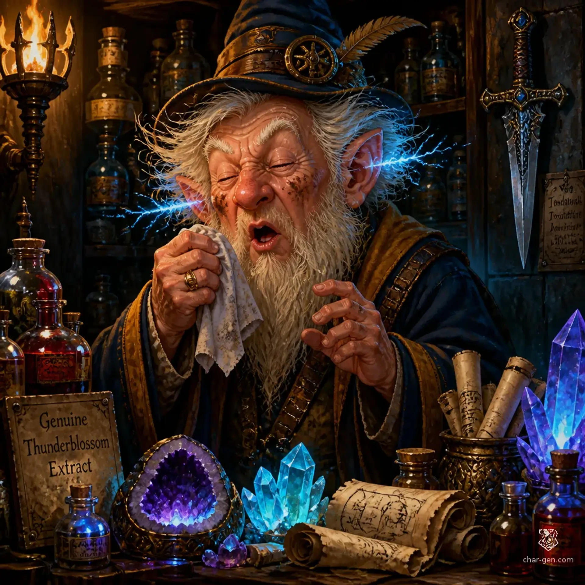 The Glimmering Geode | Fantasy Shop Generated by CharGen