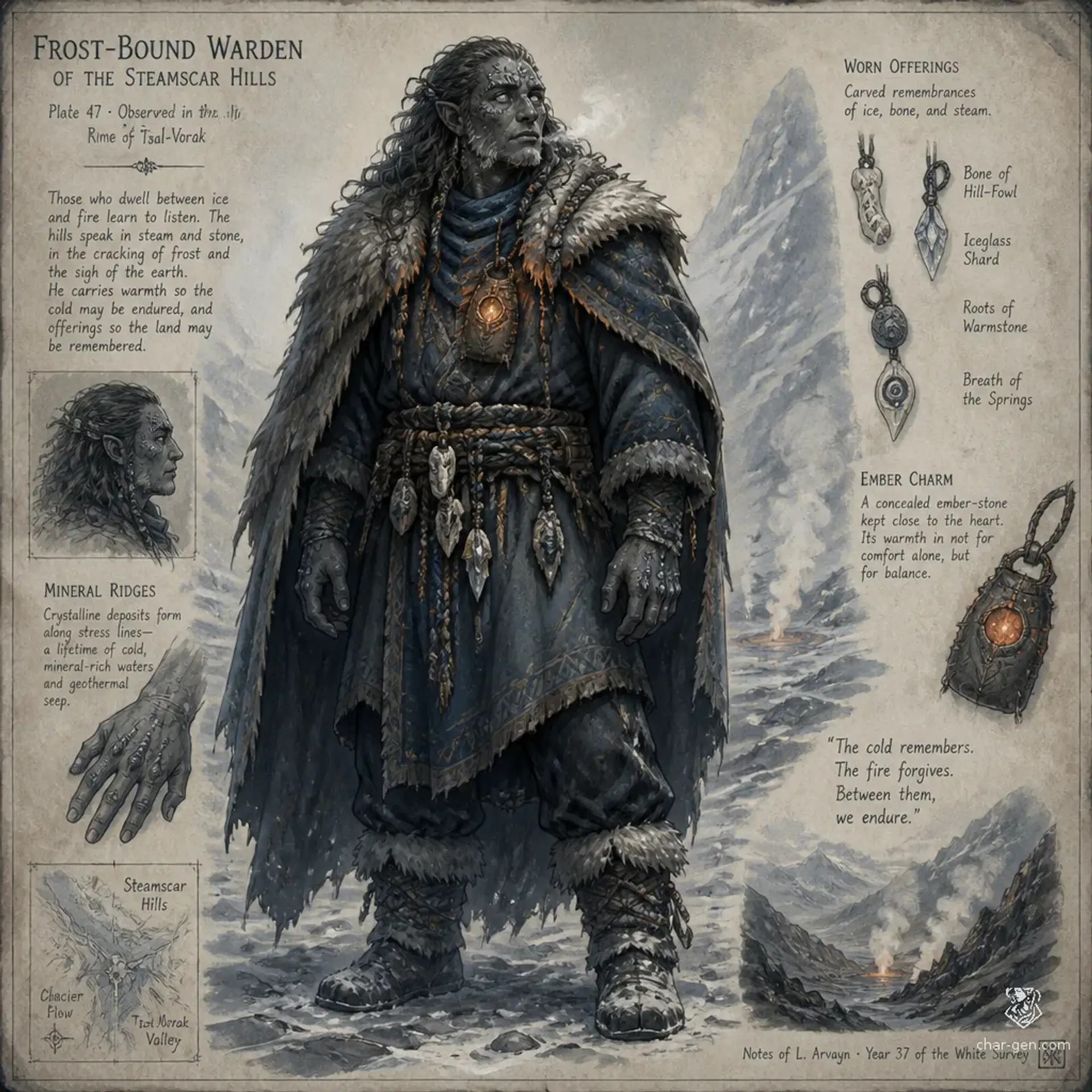 Frostmarch Rimekin - AI-generated fantasy Species