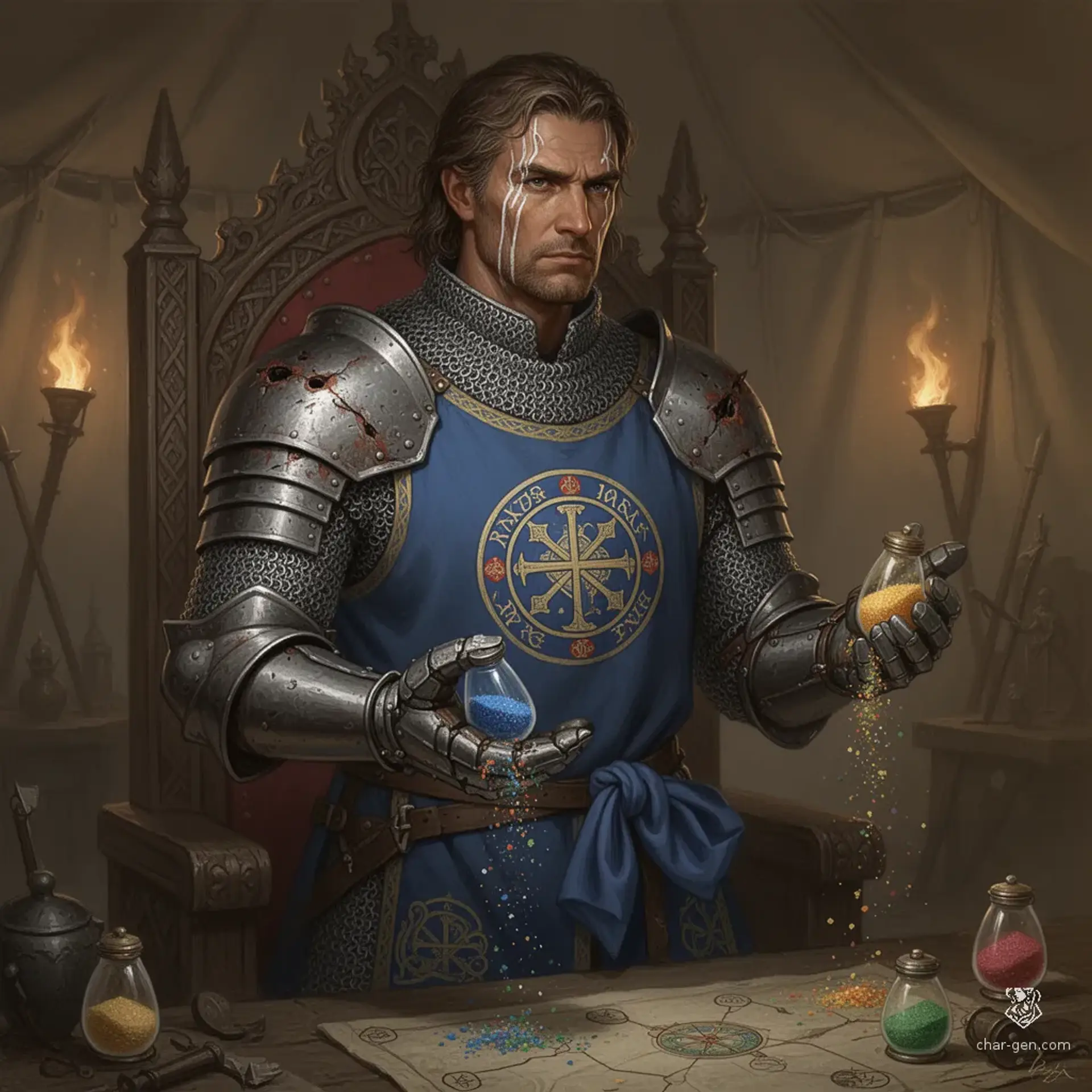 Sir Caeldrin Marrec - AI-generated fantasy NPC