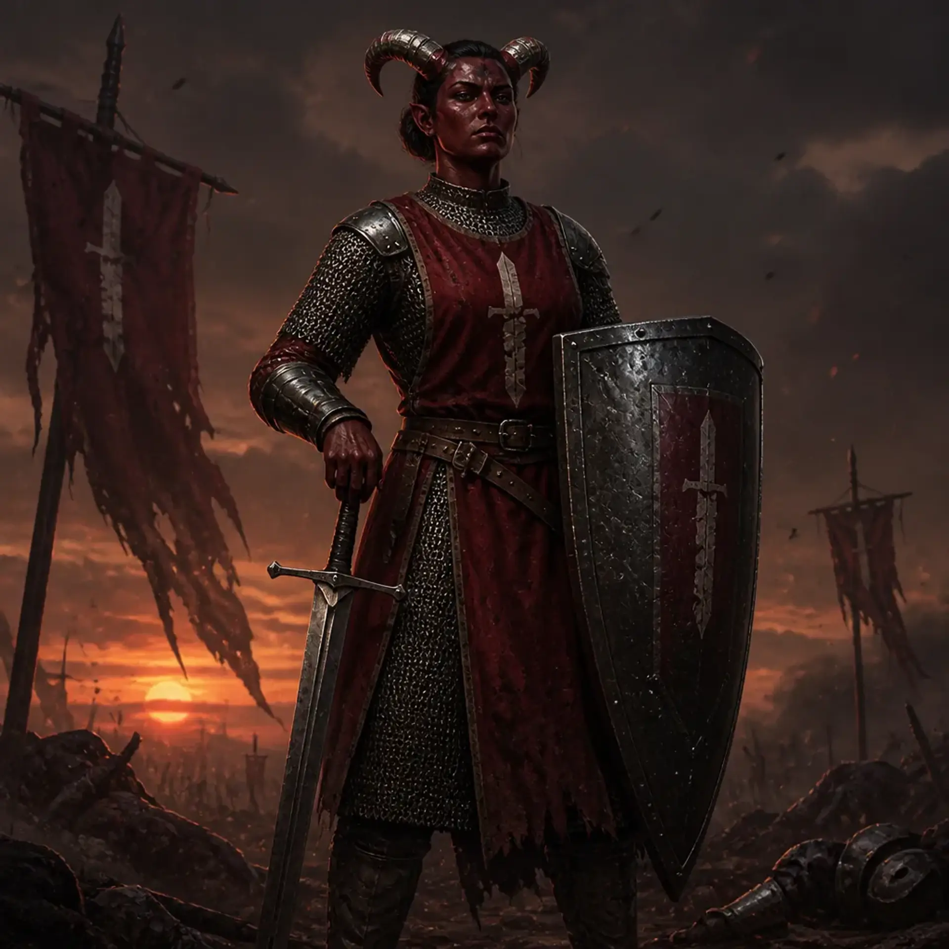 Kallista the Iron-Horn - AI-generated fantasy Character