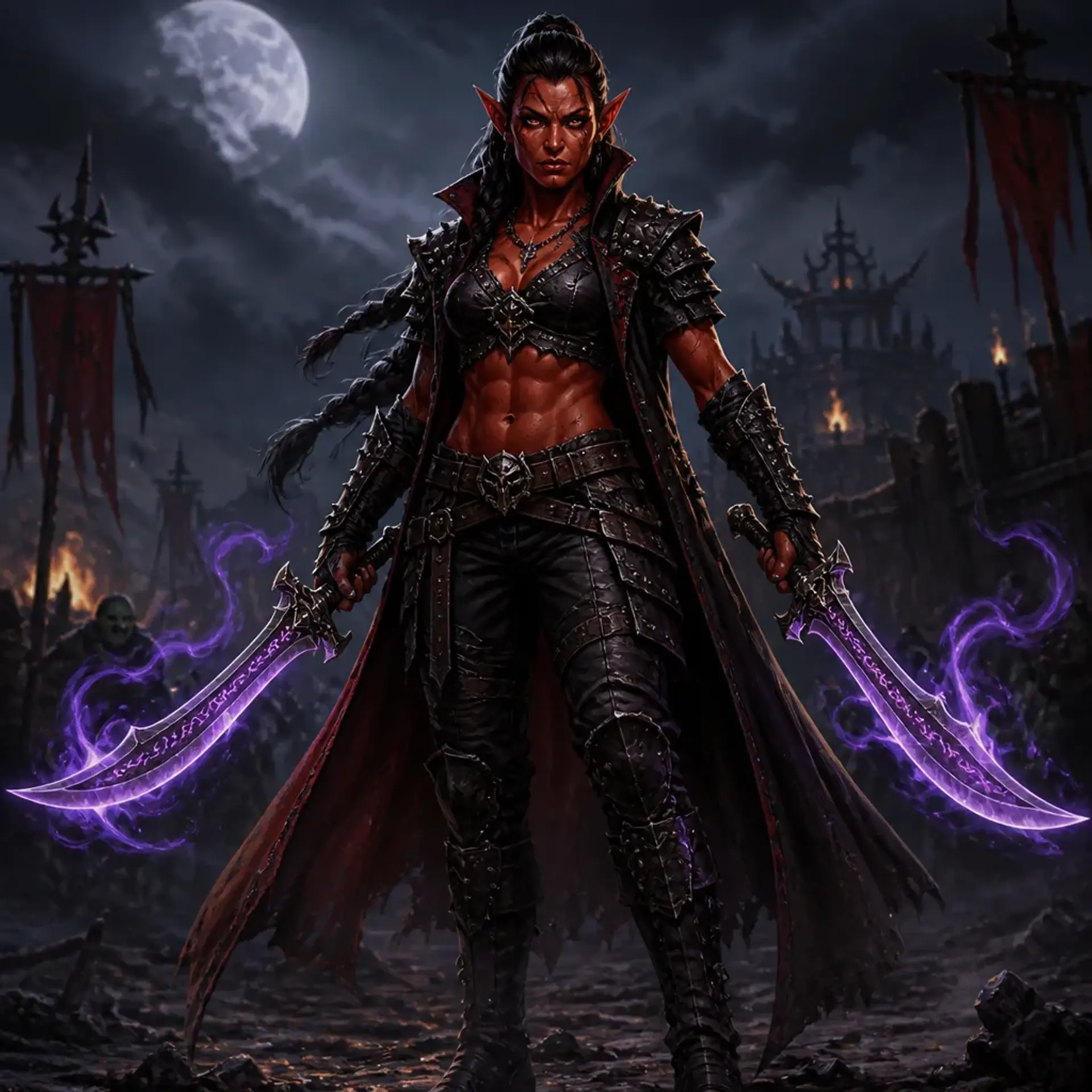 Veyra Blackstandard - AI-generated fantasy Character