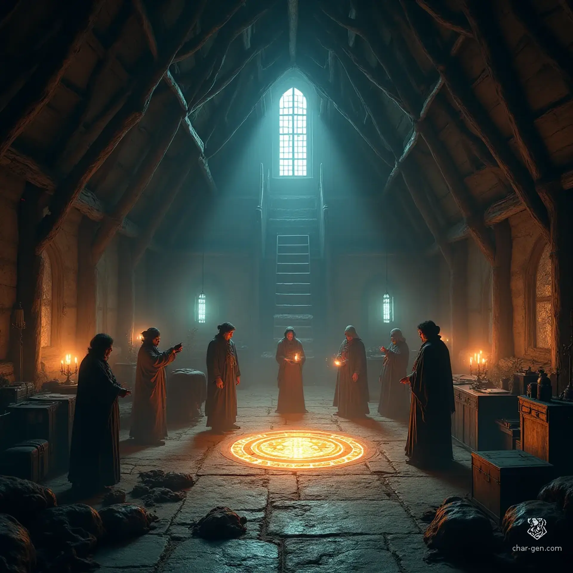 The Veiled Attic - AI-generated fantasy Settlement