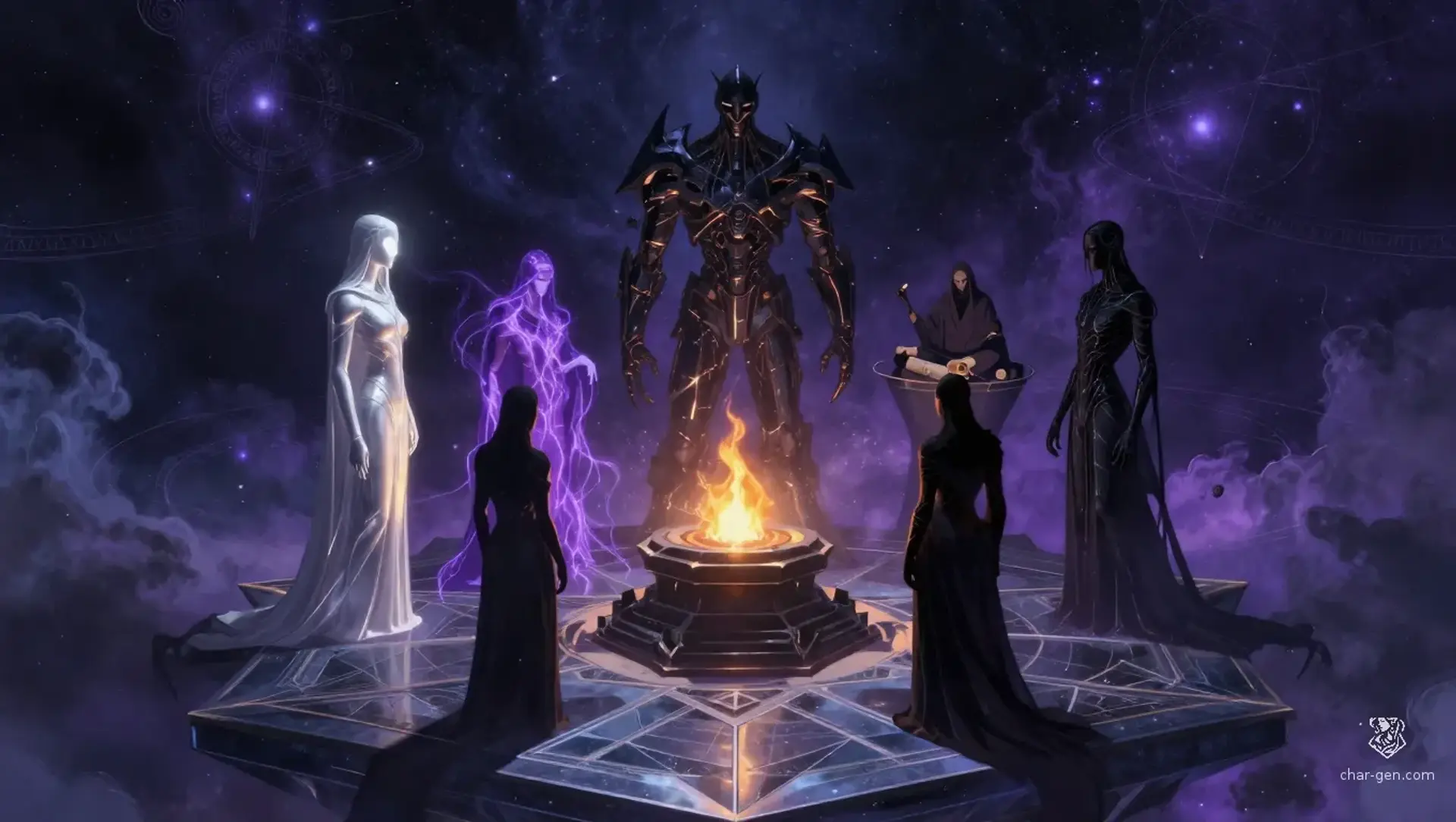 The Ascended Ones - AI-generated fantasy Pantheon