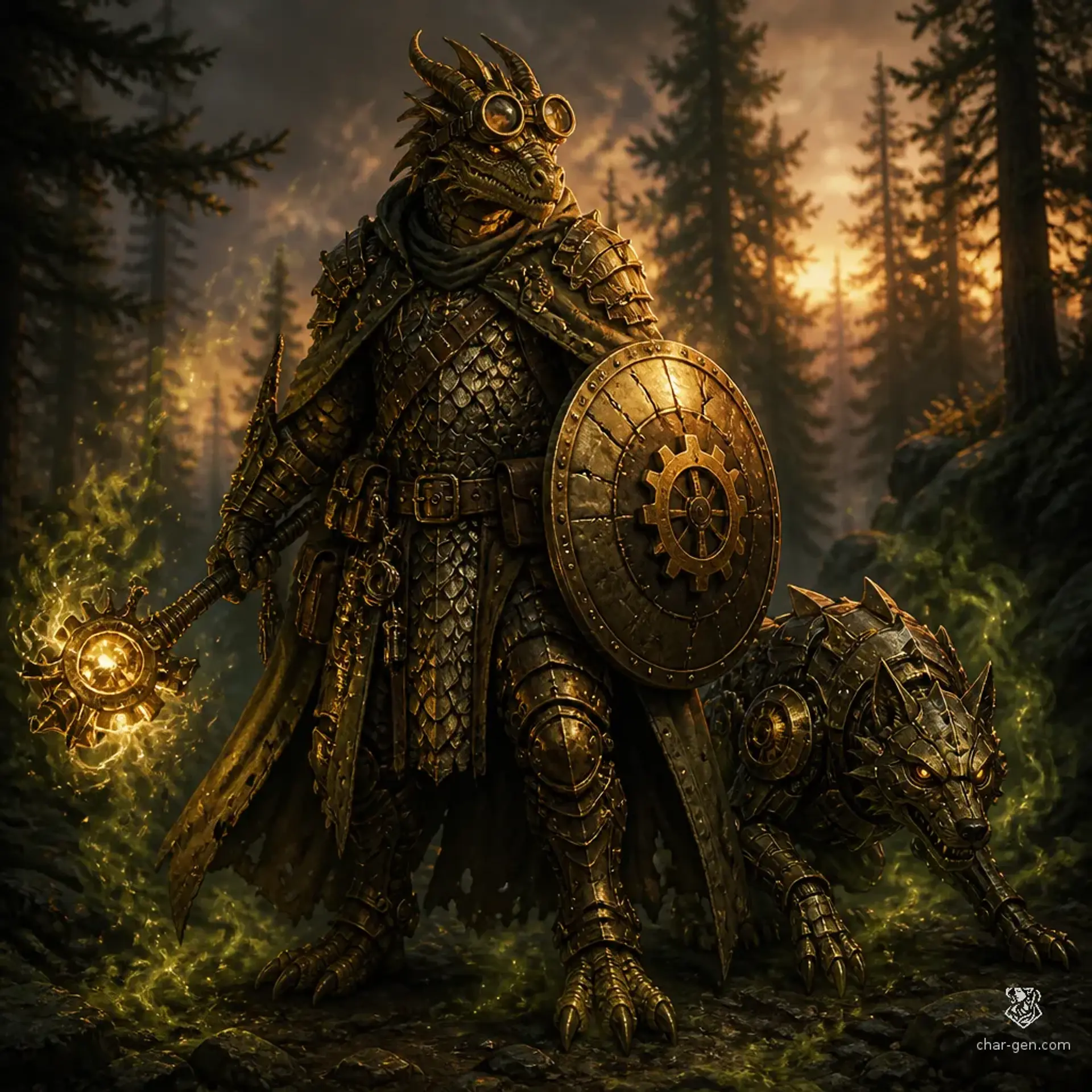Kharzak Emberbranch - AI-generated fantasy Character