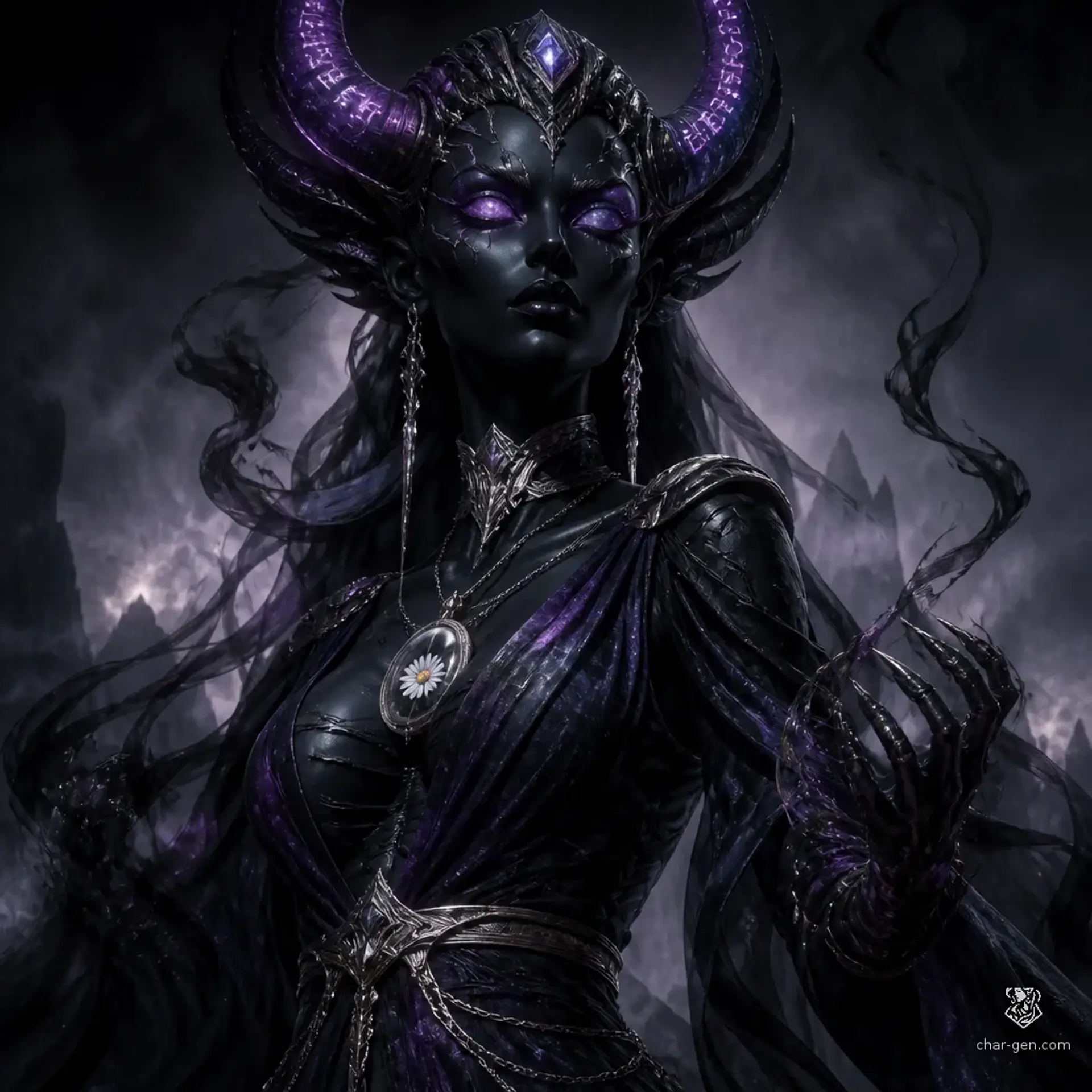 Xarxis-Mhor, The Obsidian Weaver - AI-generated fantasy NPC