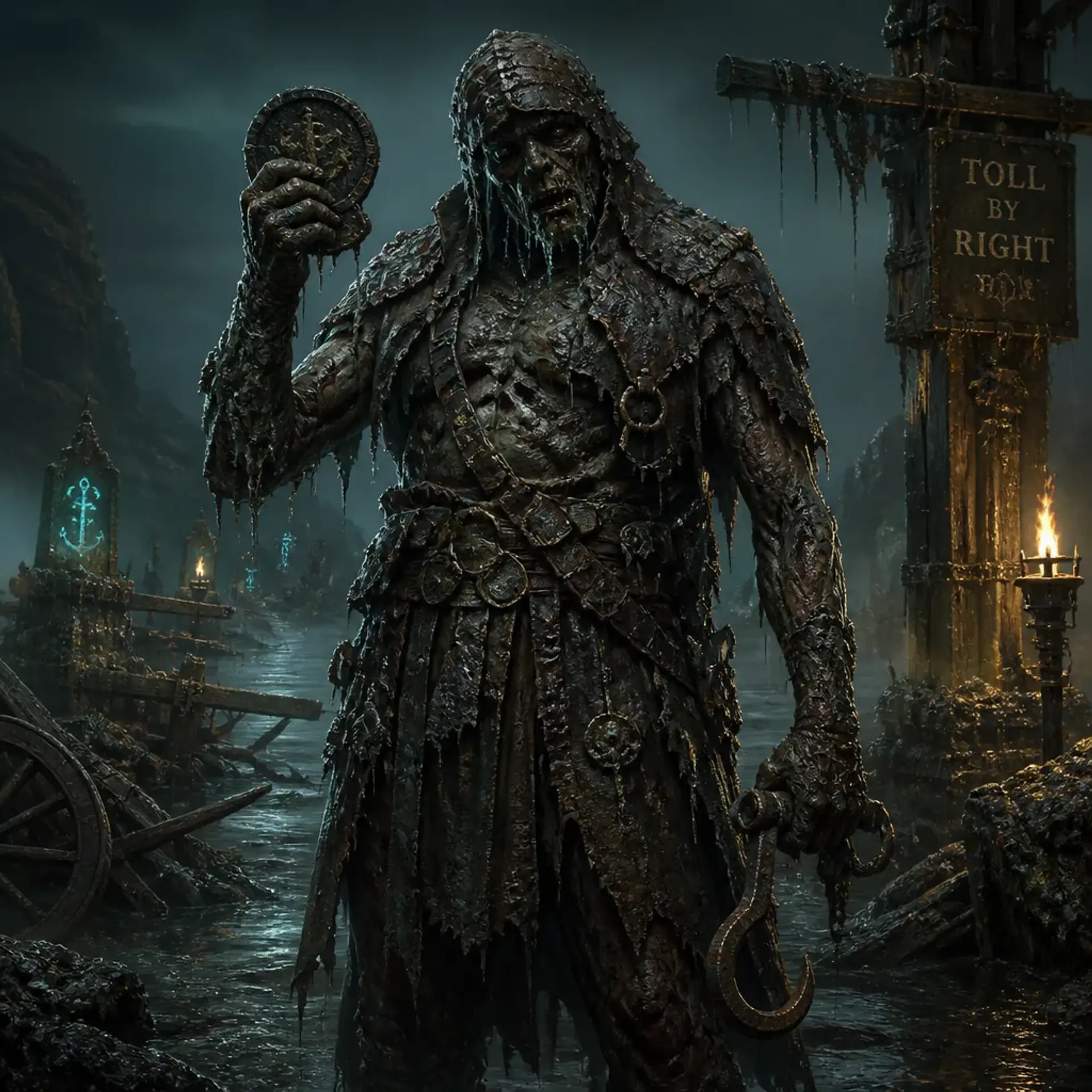Drowned Caravan Guards - AI-generated fantasy Monster