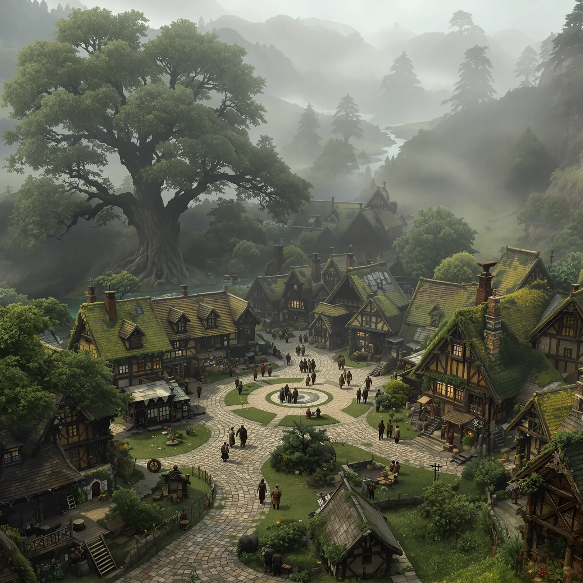 Wayrest Hollow - AI-generated fantasy Settlement