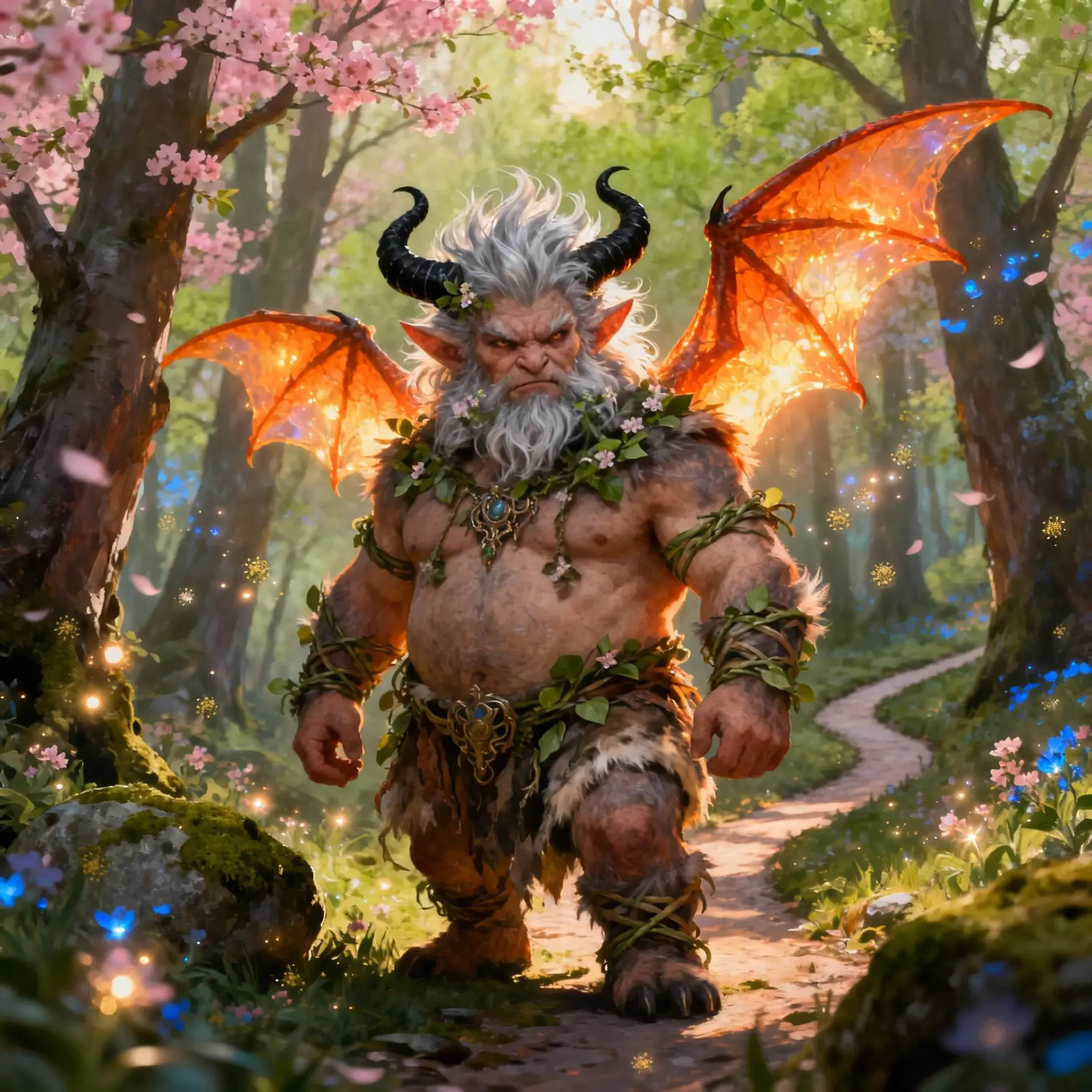Ceres, King of the Vernal Court - AI-generated fantasy NPC