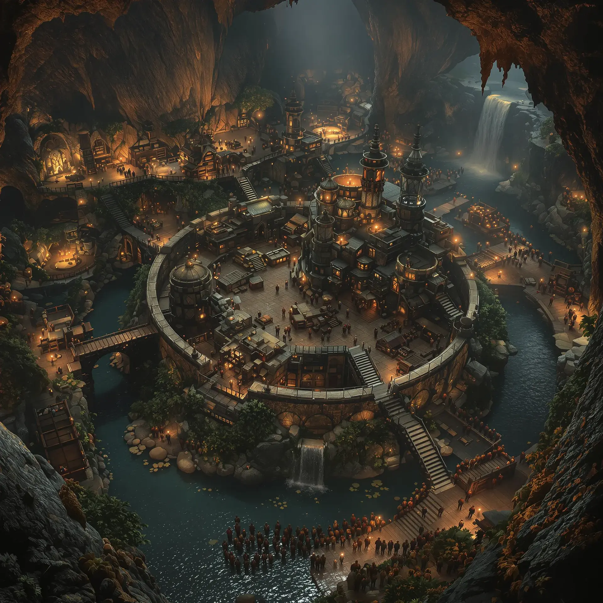 First Light - AI-generated fantasy Settlement