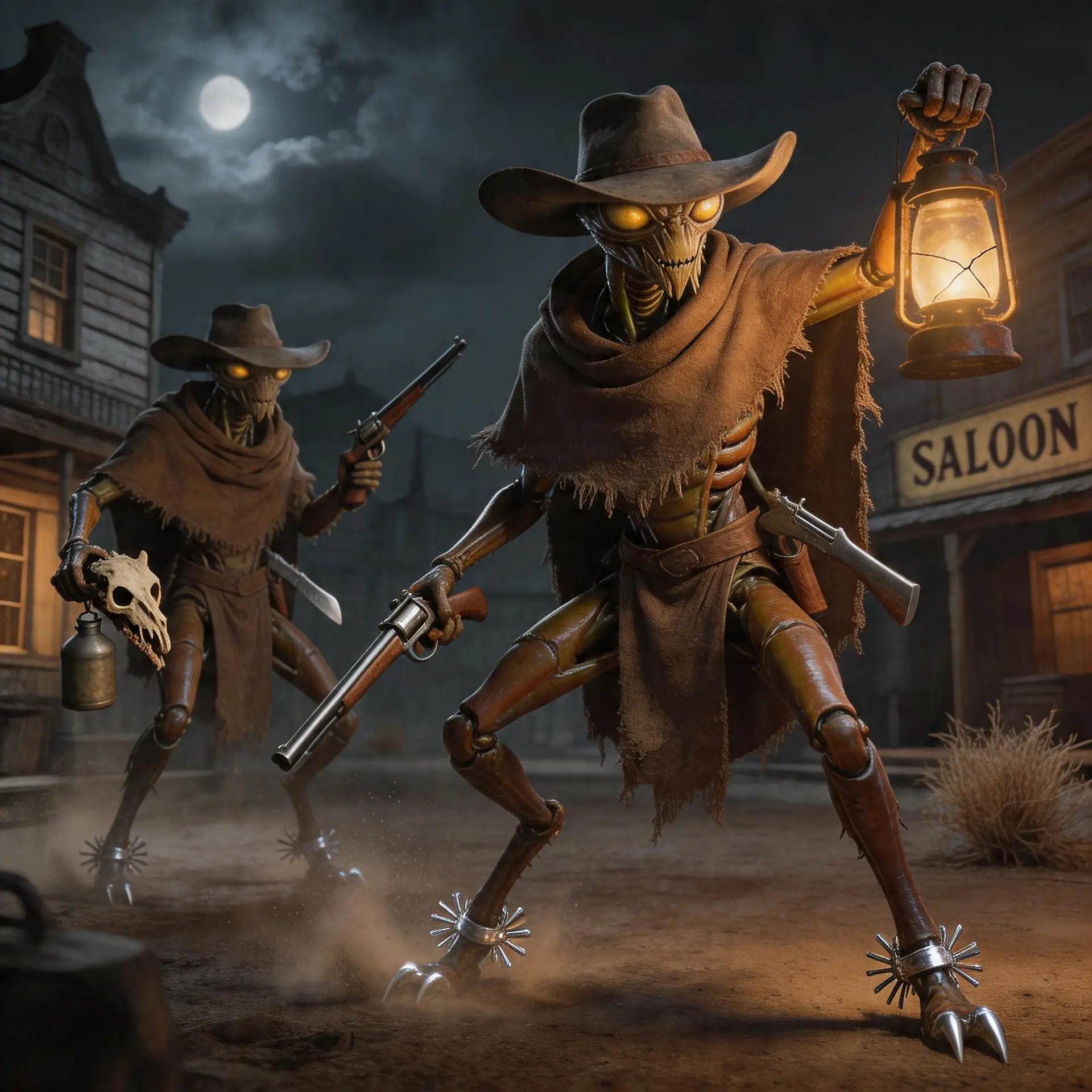 Gothic Western Thri-Kreen Rangers | Fantasy Art Competition | CharGen