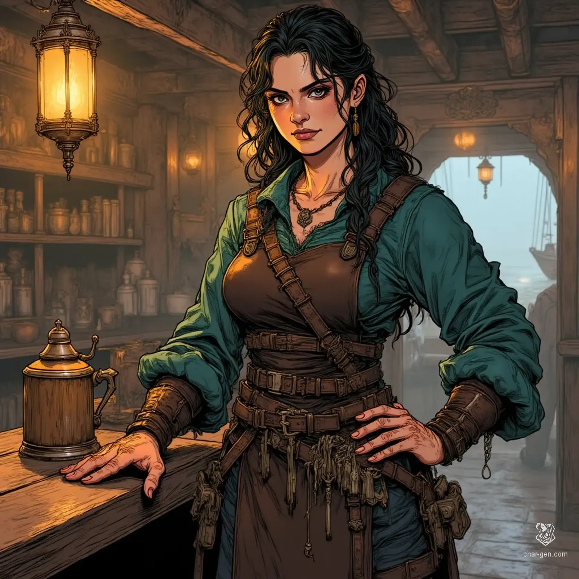 The Salty Siren - AI-generated fantasy Tavern