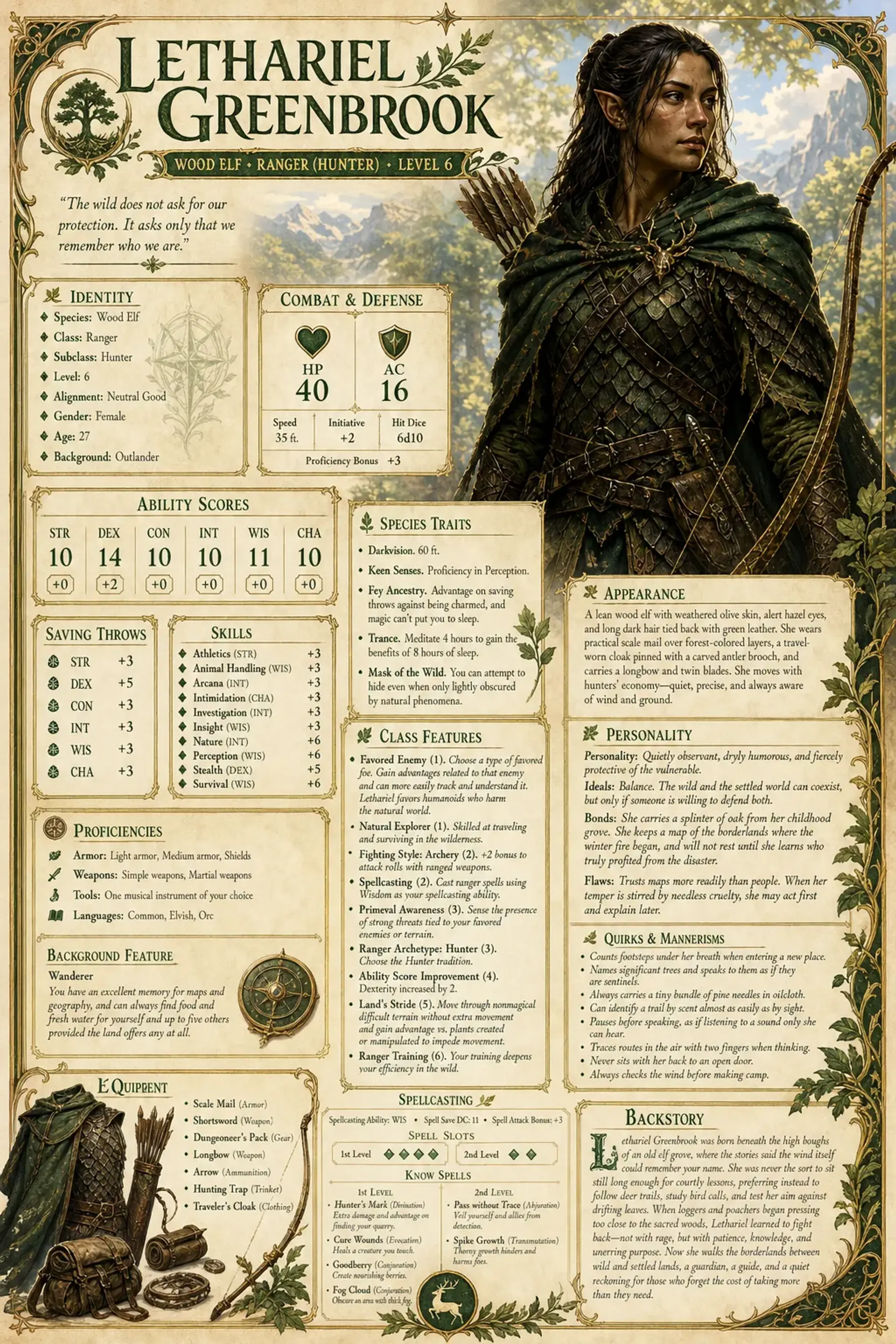 Character Sheet