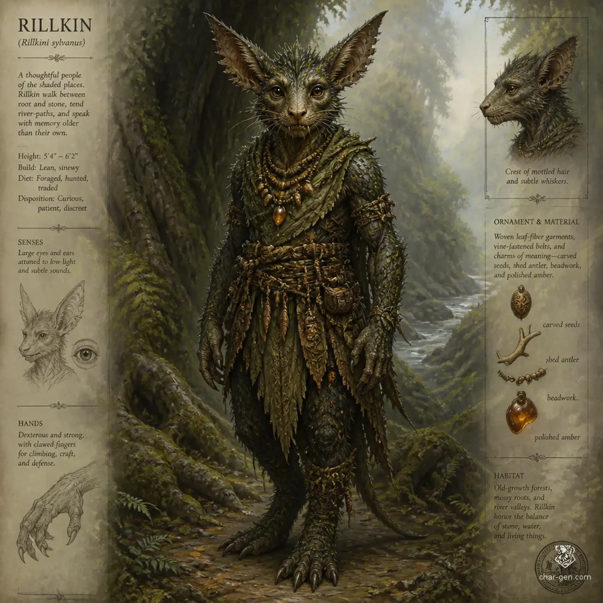 Verdant Rillkin - AI-generated fantasy Species