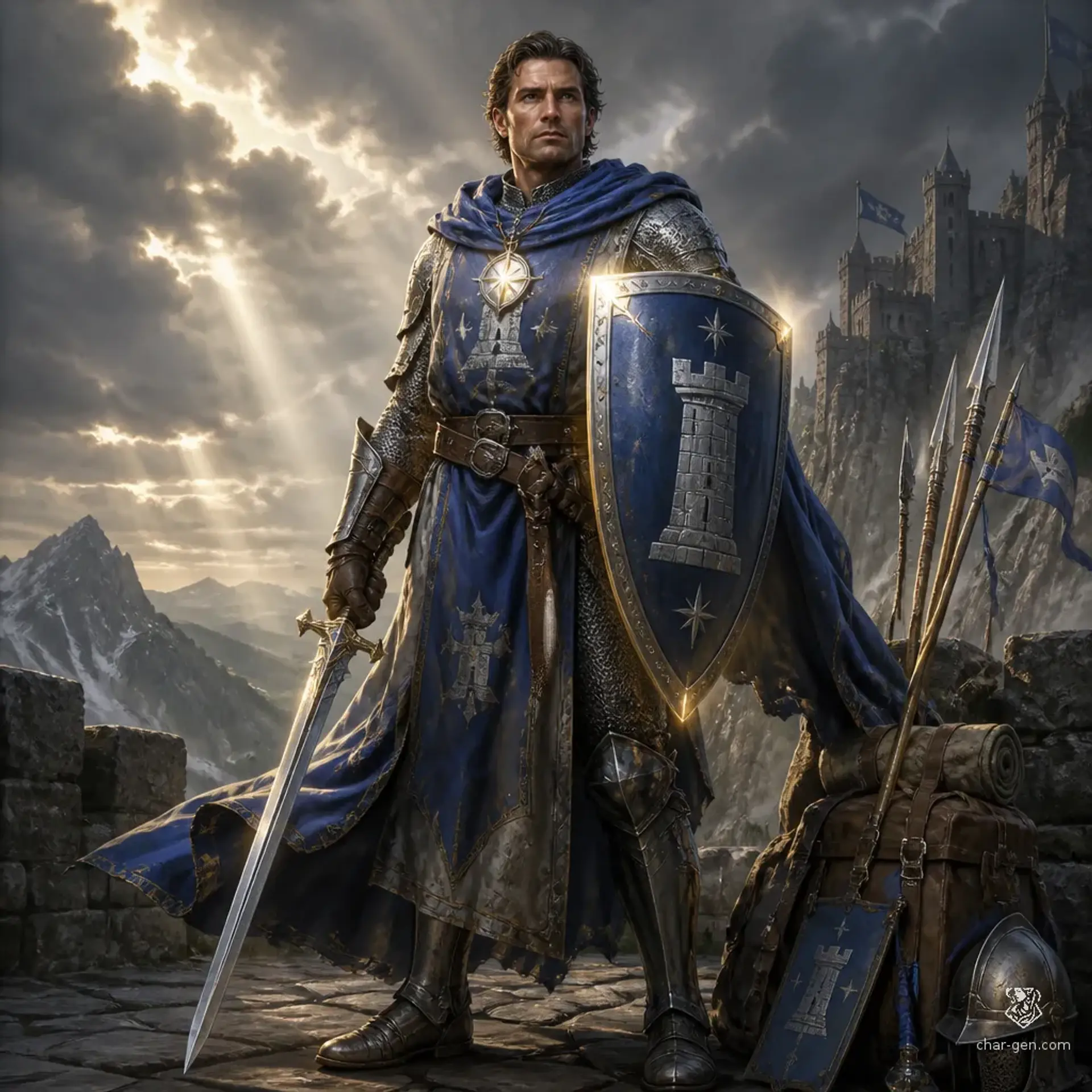 Sturm Brightblade - AI-generated fantasy Character