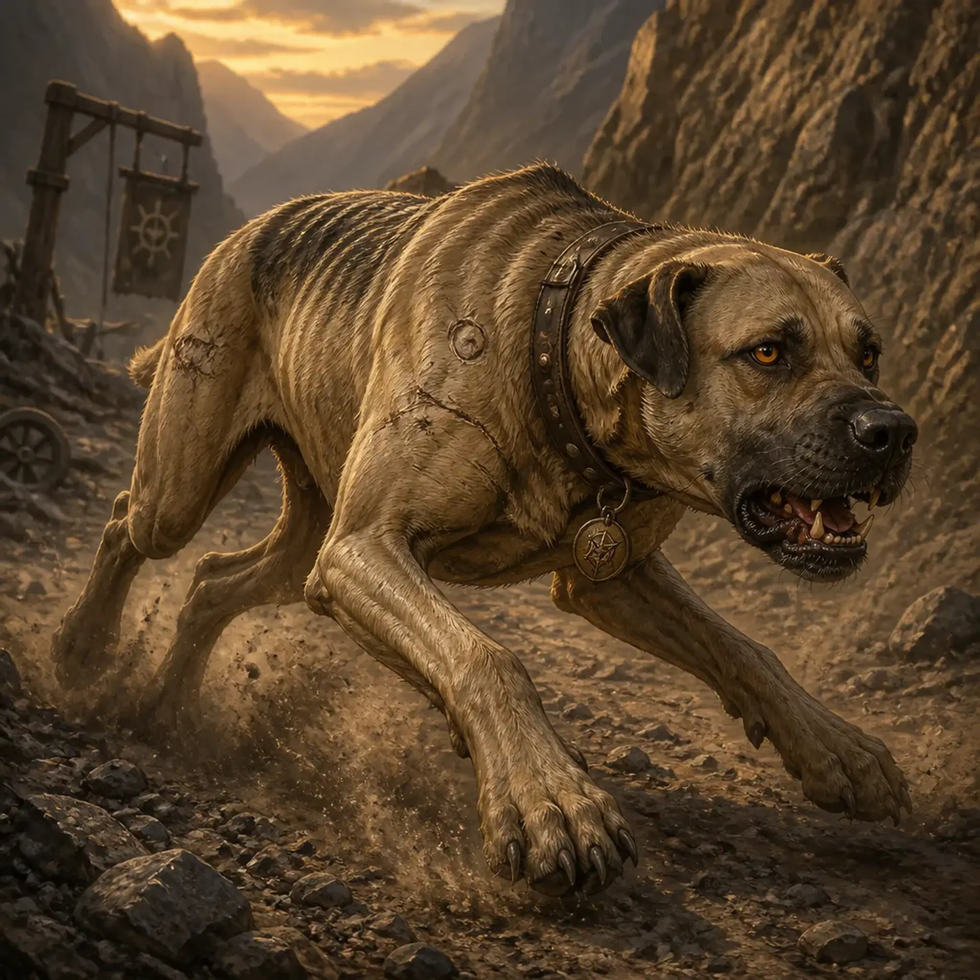 Road Mastiff - AI-generated fantasy Monster