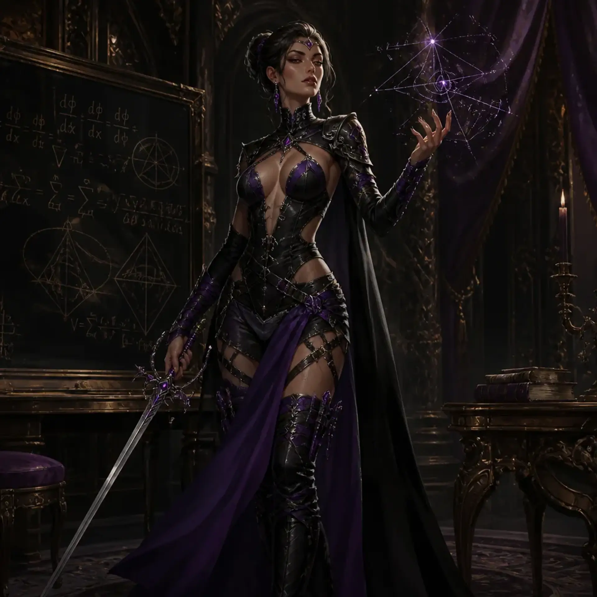 Evelyn 'The Empress' Thorne - AI-generated fantasy Character
