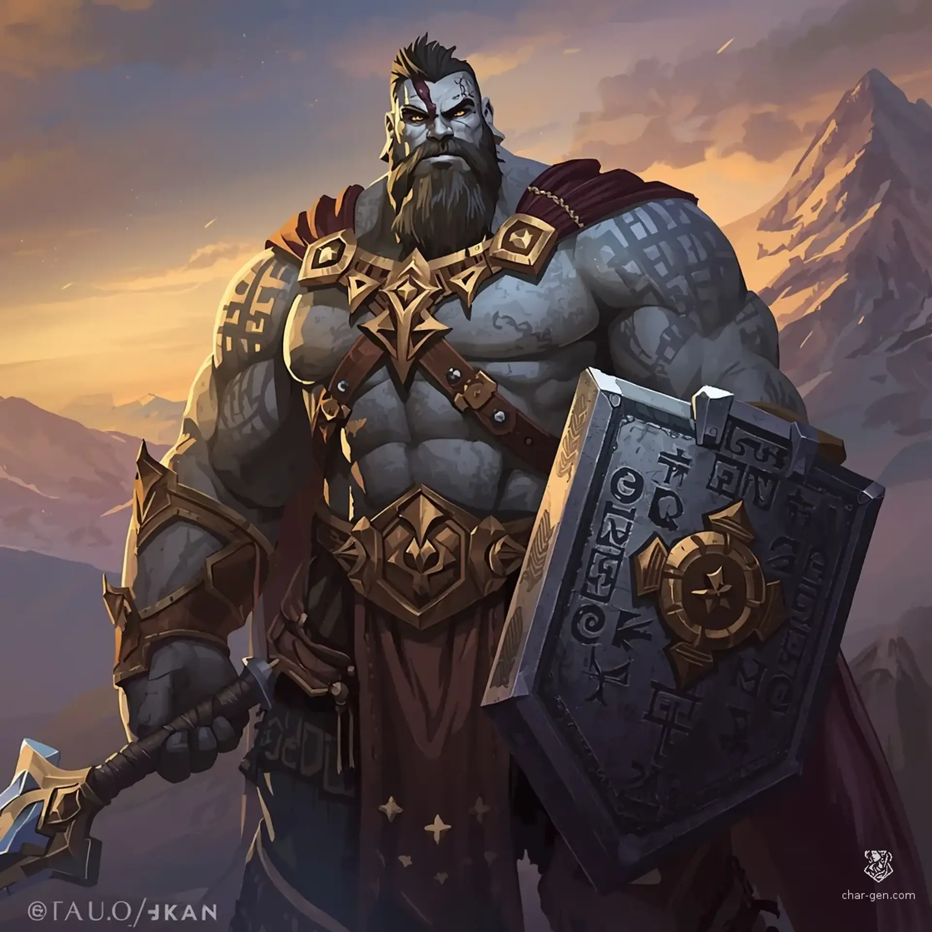 Lazagal Threadlander Ugunutha - AI-generated fantasy Character