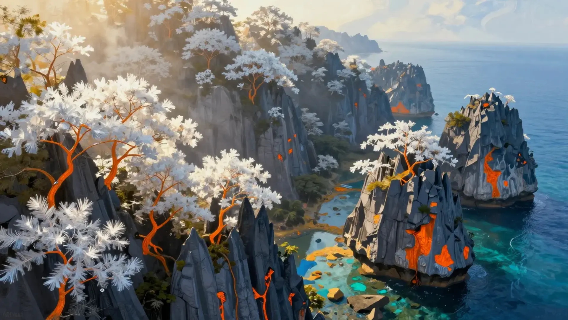 Zhemchuzhina Borral Forest - AI-generated fantasy Region