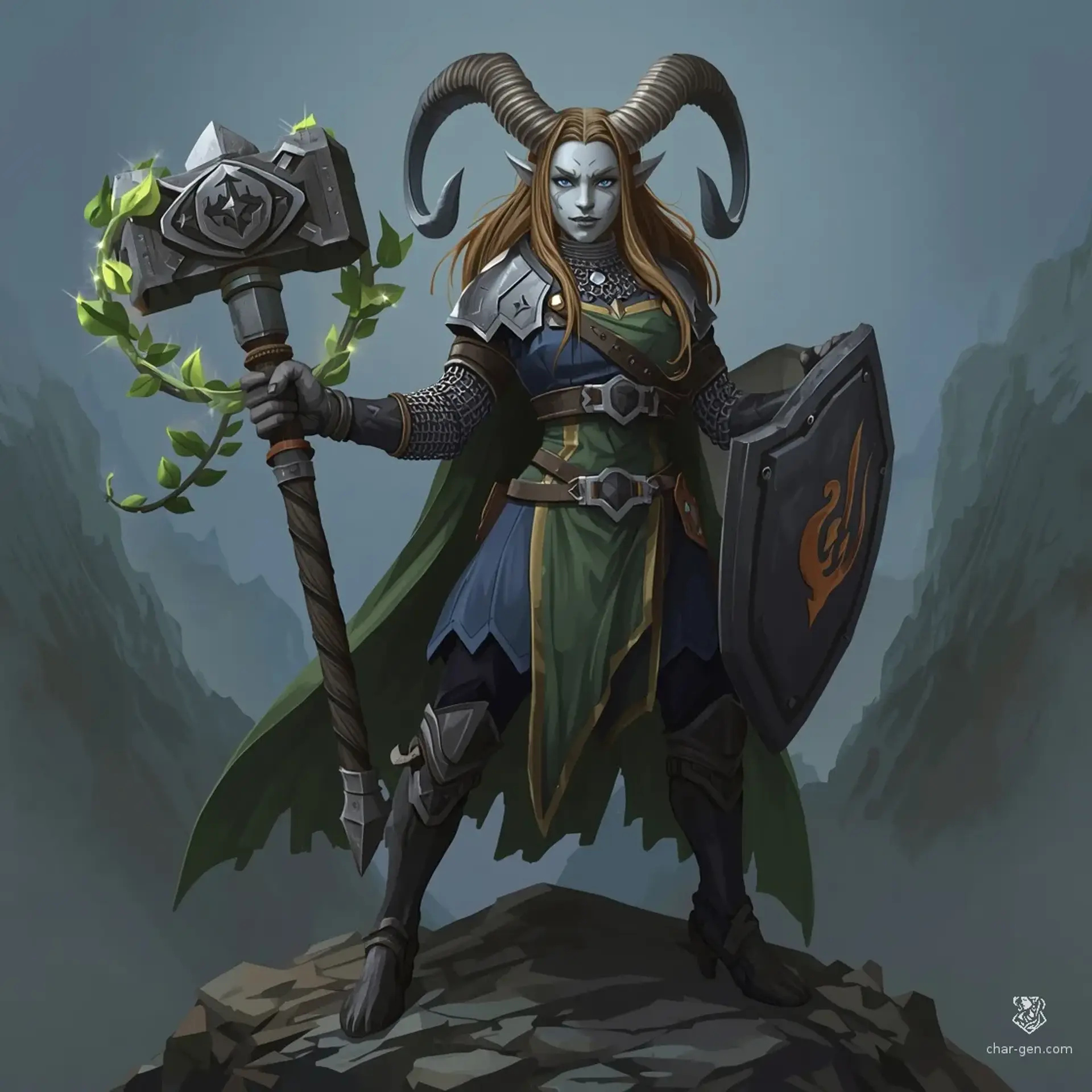 Kallista Bronzestreak - AI-generated fantasy Character