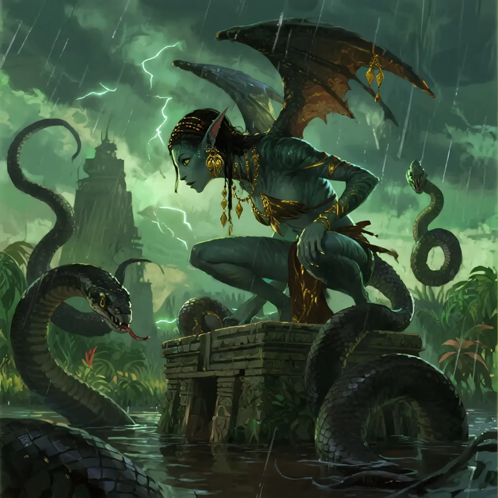 Stormscale Oracle | Character Fantasy Art | CharGen