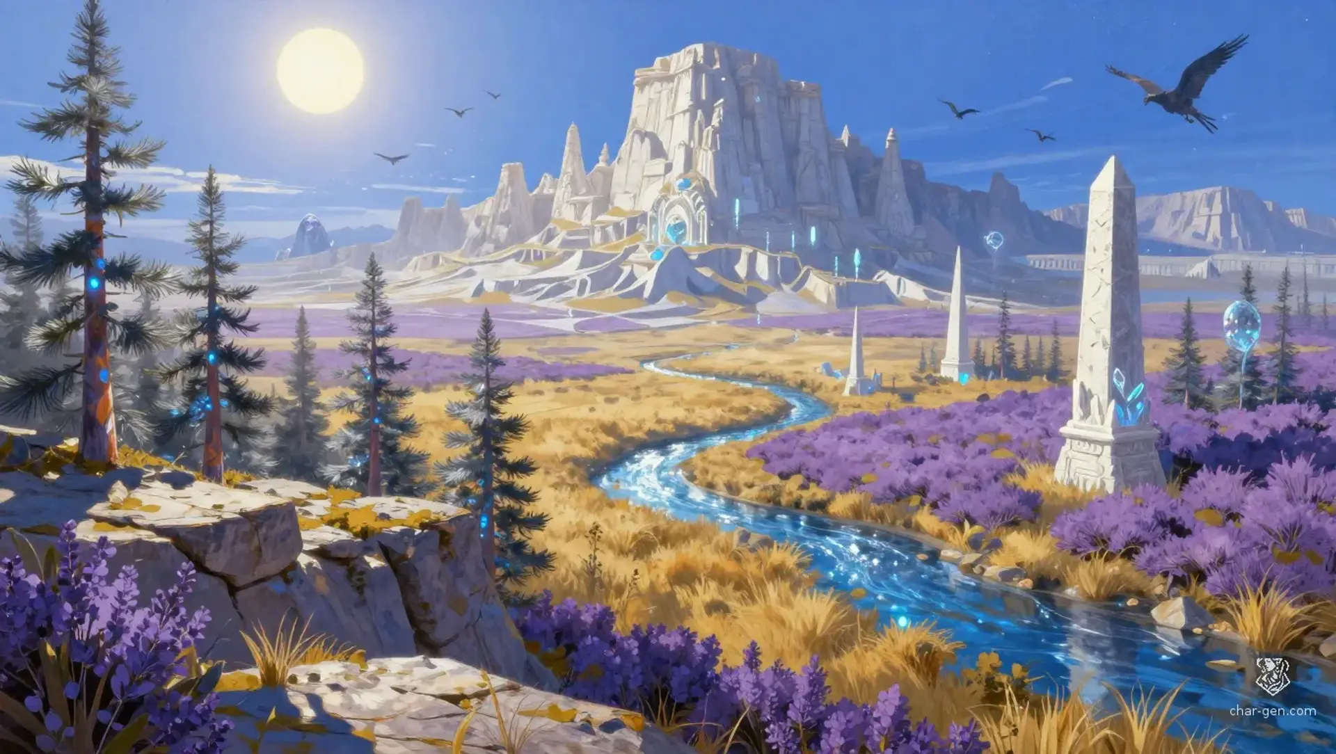The Aetheric Heights - AI-generated fantasy Region