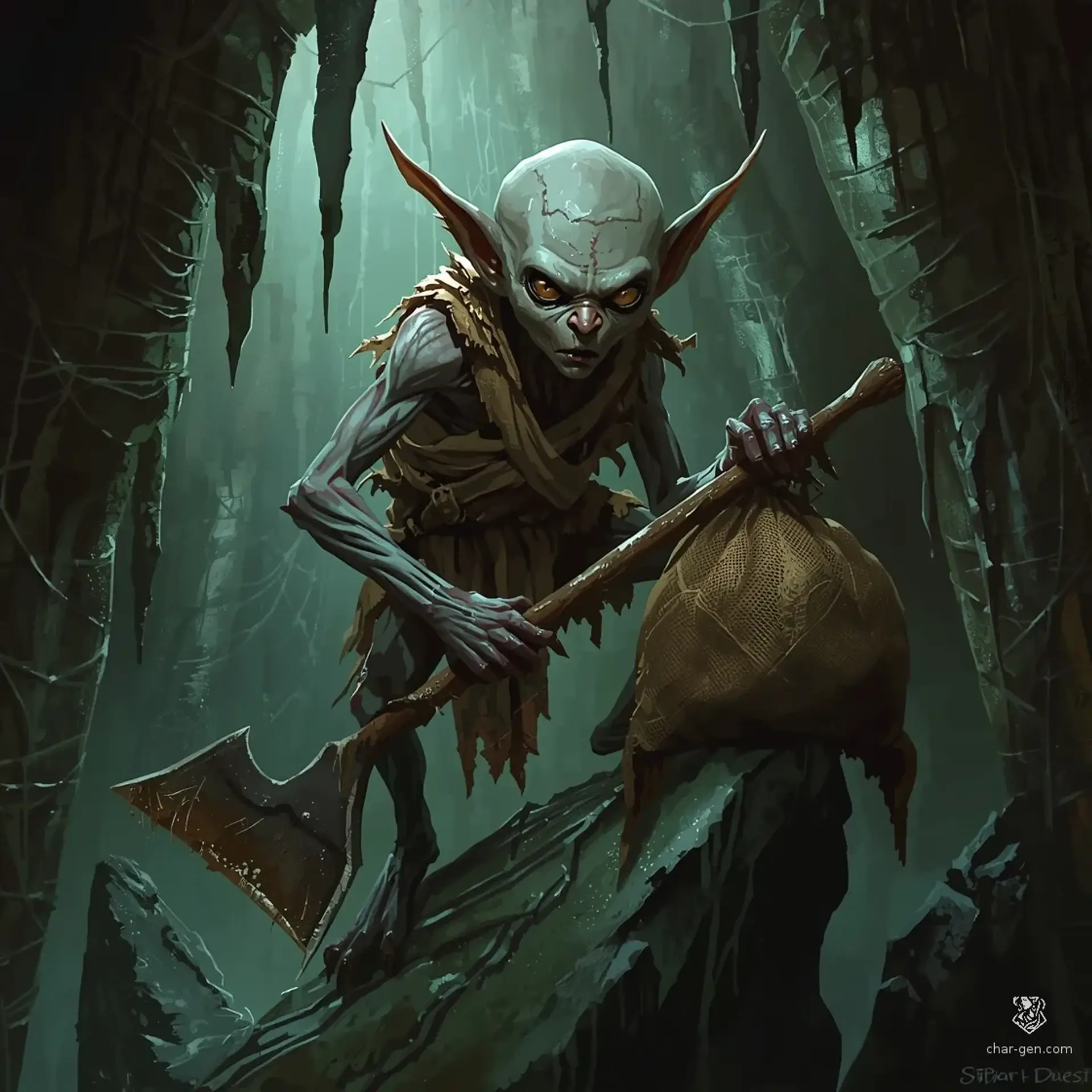 Goblin Scavenger - AI-generated fantasy Monster