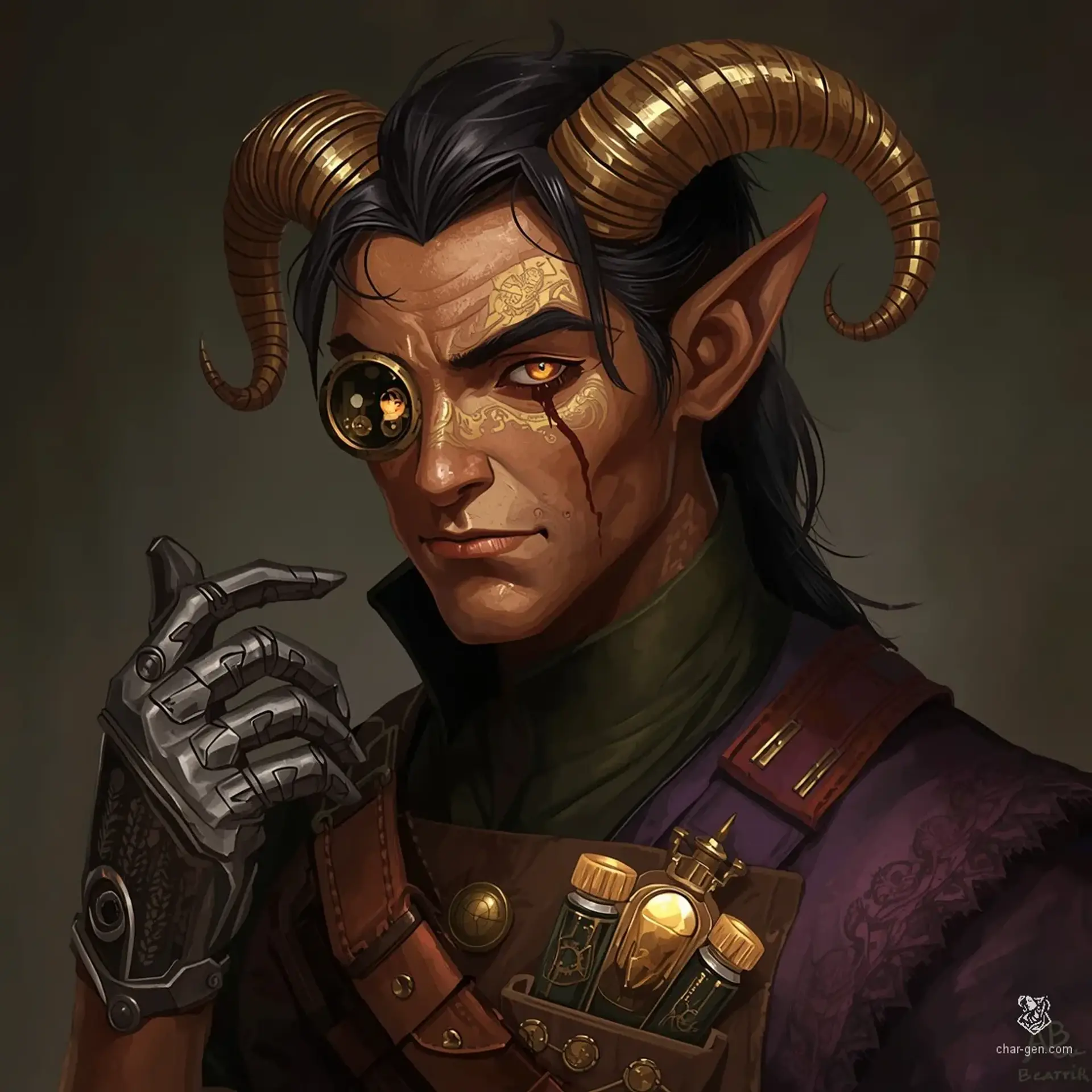 Valerius Tick-Tock Vane - AI-generated fantasy NPC