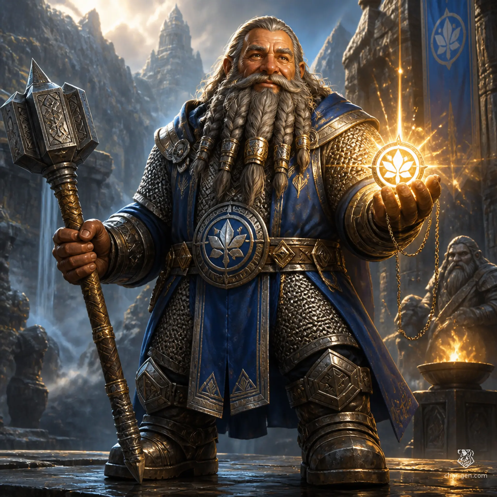 Thoradin Stoneheal - AI-generated fantasy Character