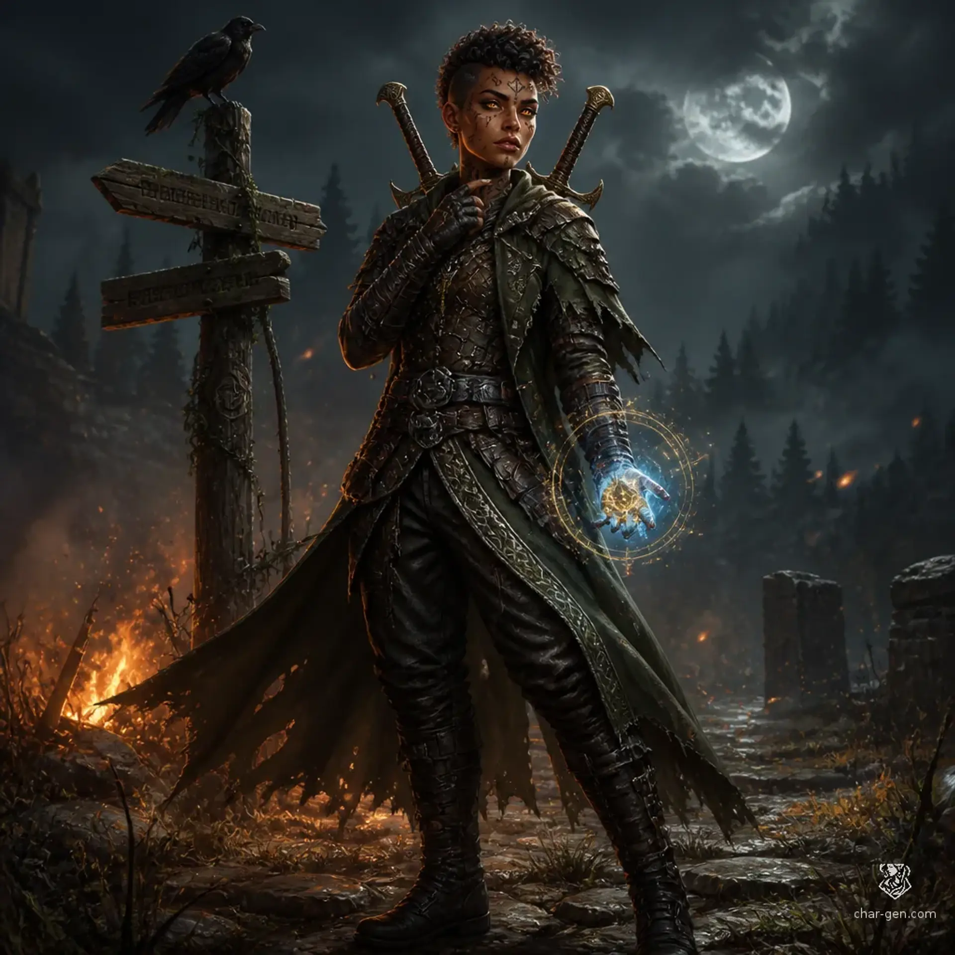 Найя Нкуру - AI-generated fantasy Character