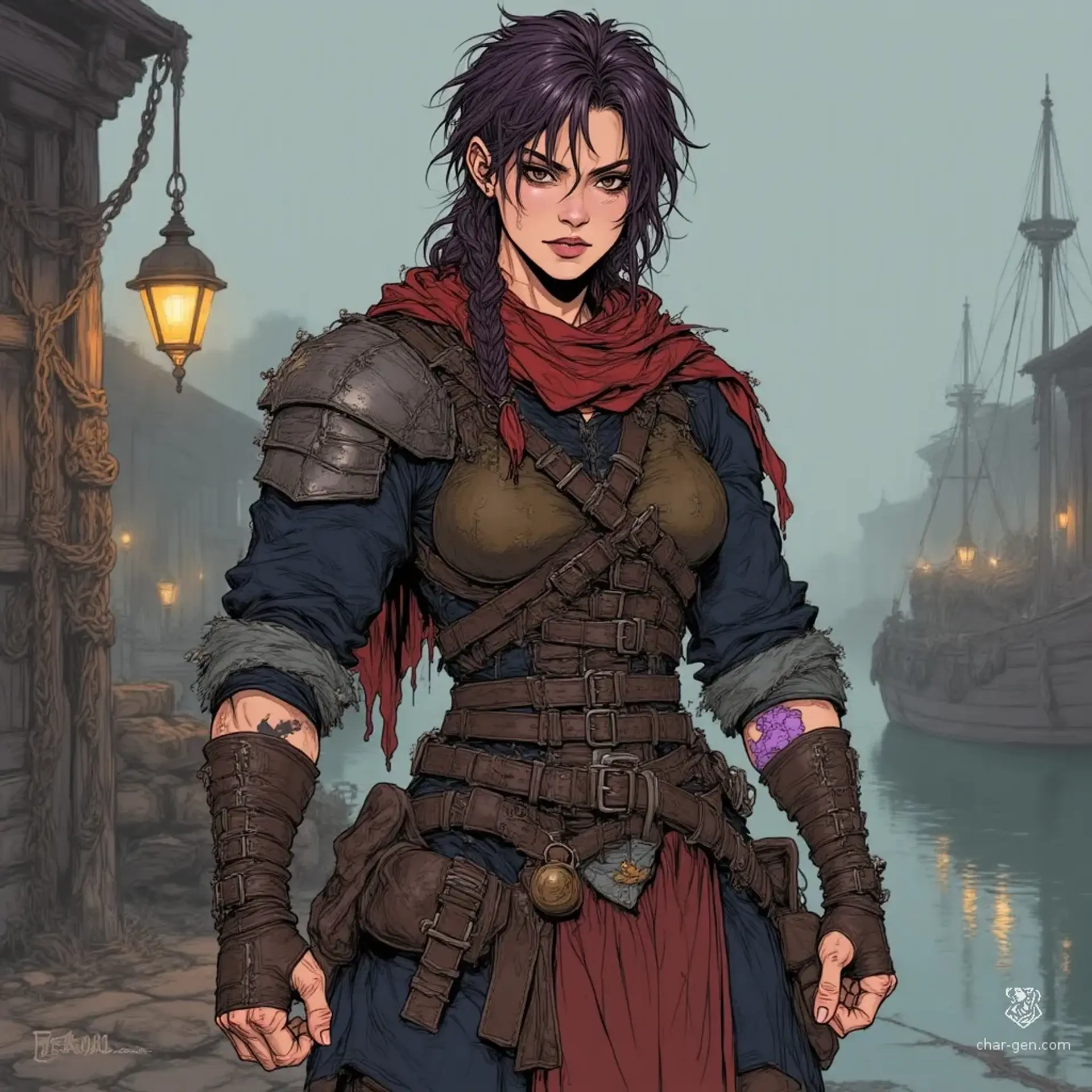 Maera 'Knucklebloom' Vesh - AI-generated fantasy NPC