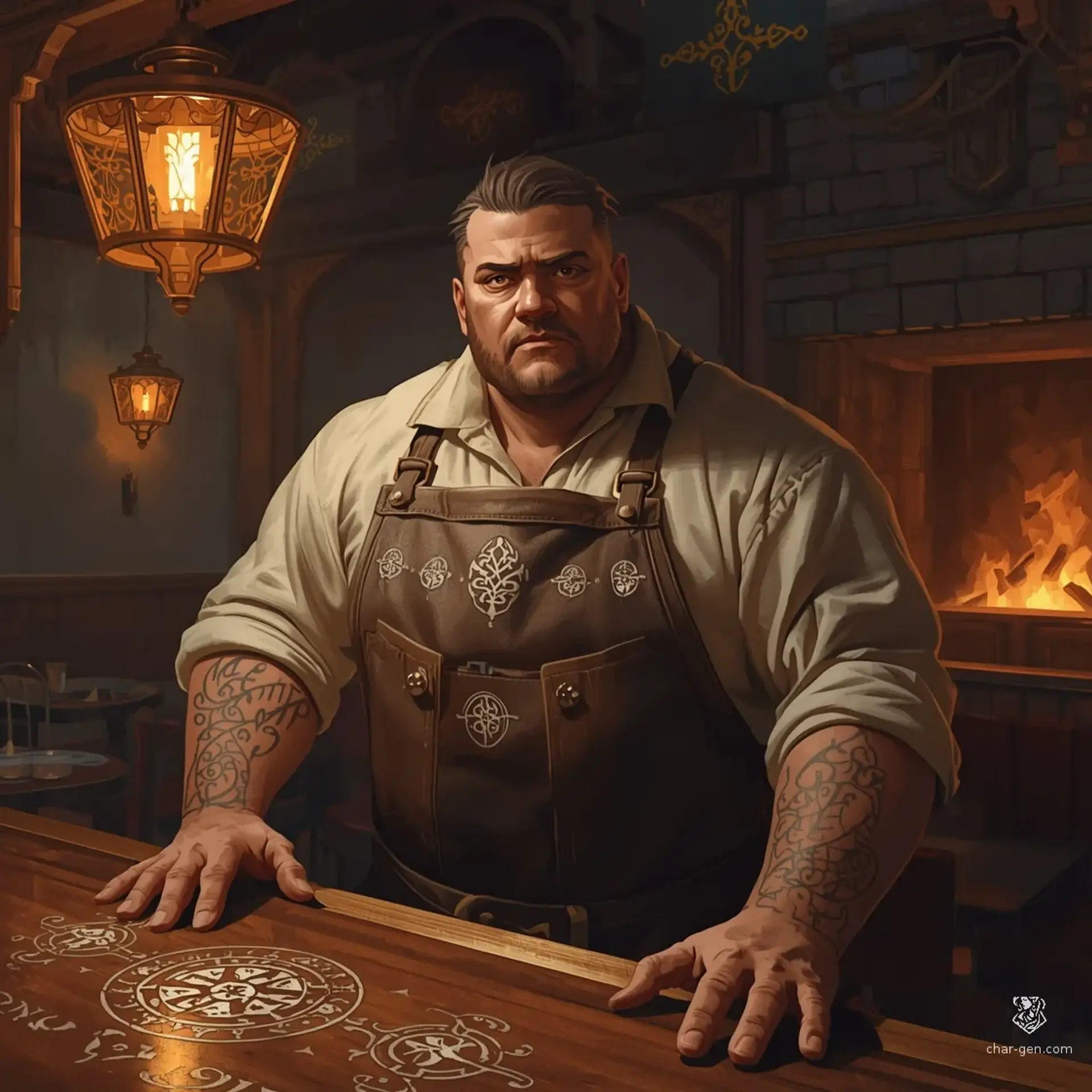 The Iron Beam Inn - AI-generated fantasy Tavern
