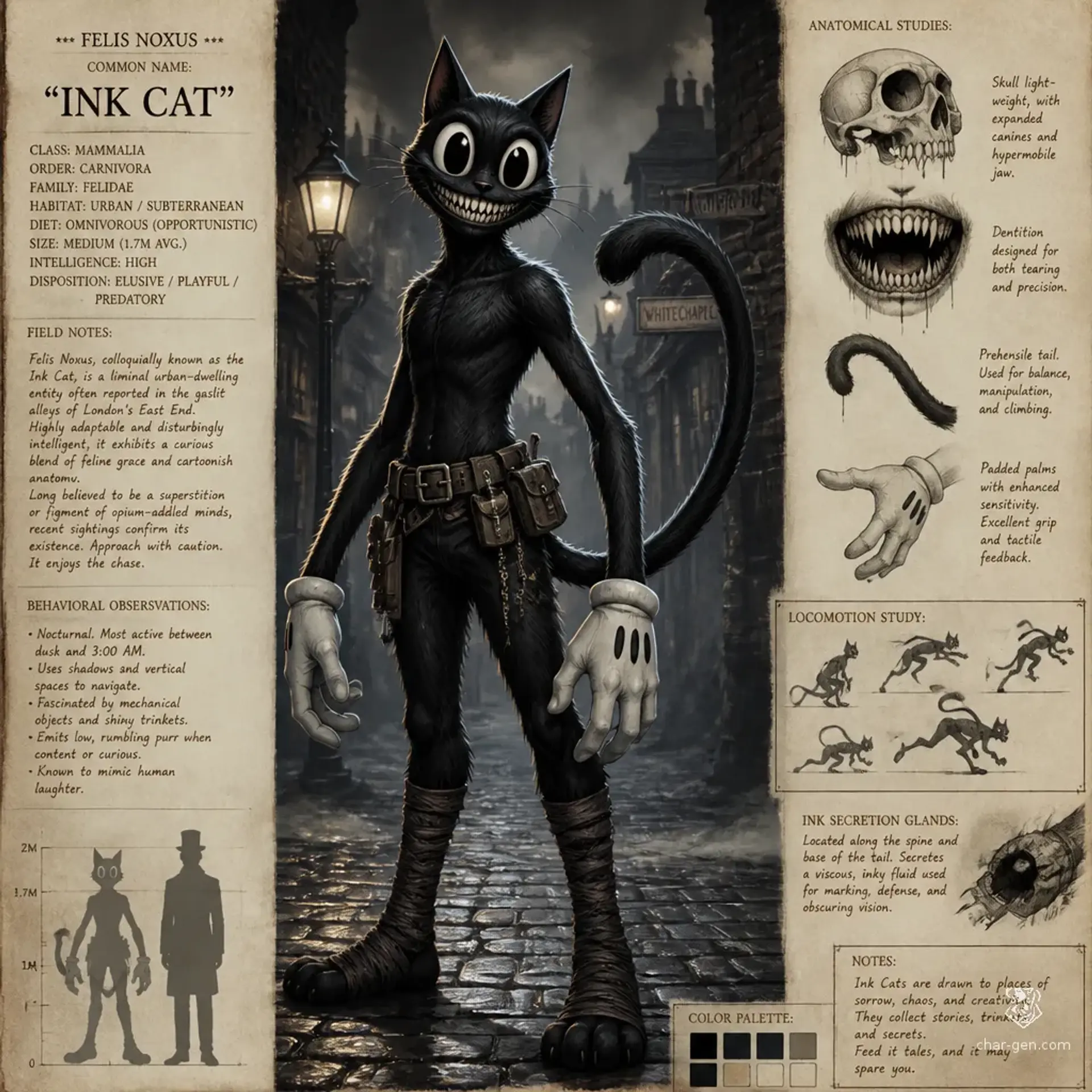 Inkwhisker Streetfolk - AI-generated fantasy Species