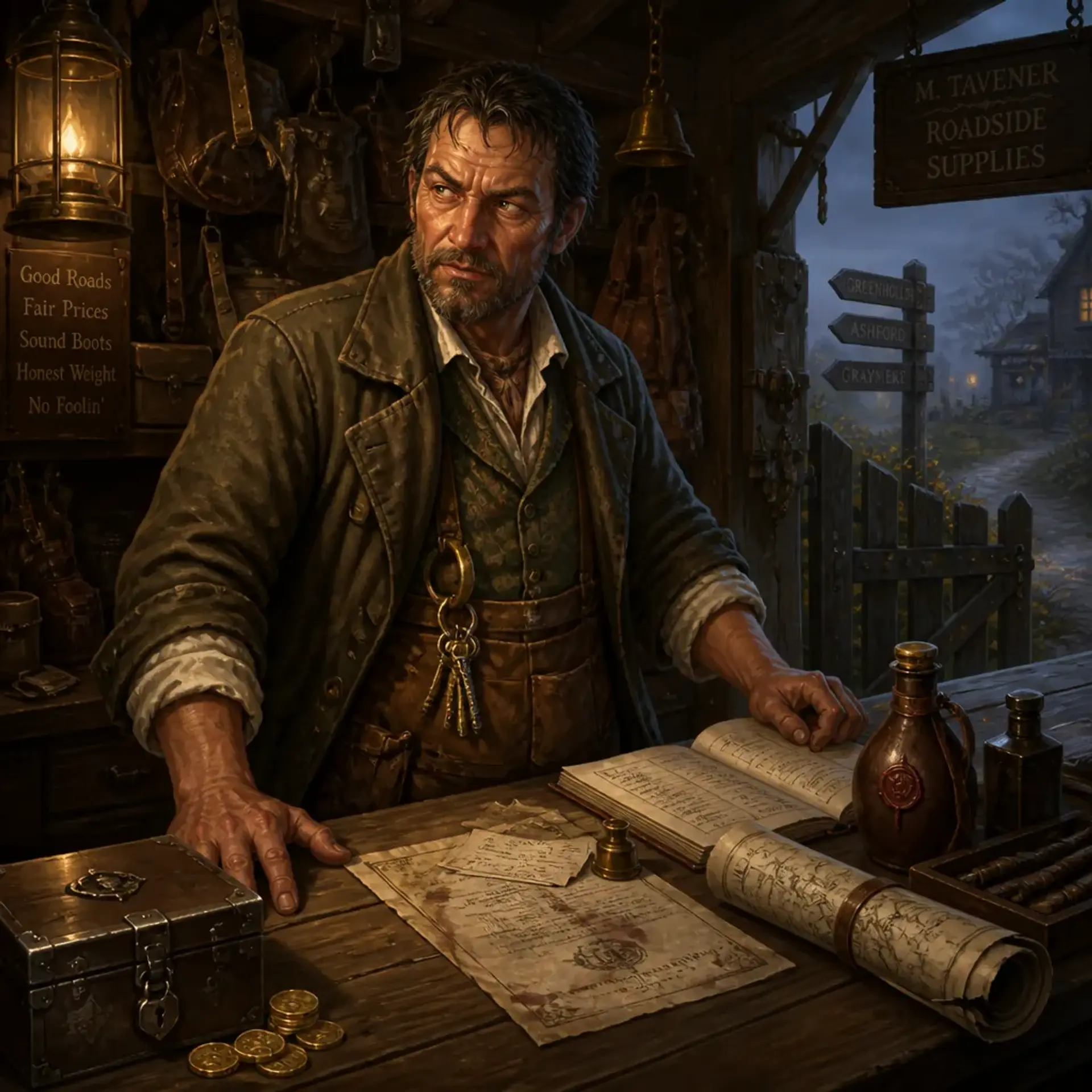 The Waypost Nook - AI-generated fantasy Shop