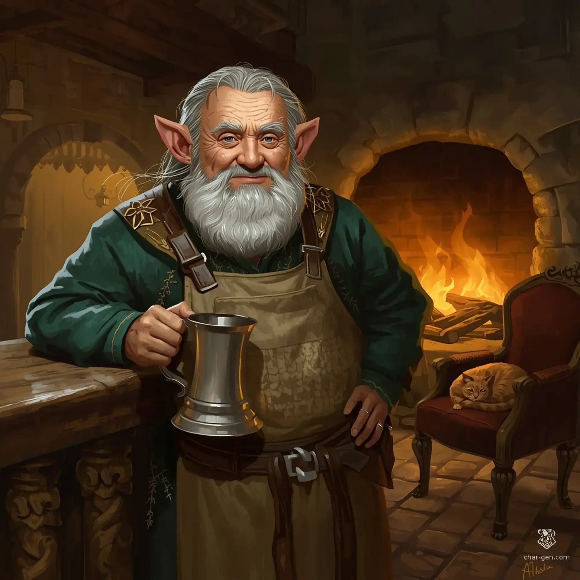 The Sleeping Badger - AI-generated fantasy Tavern