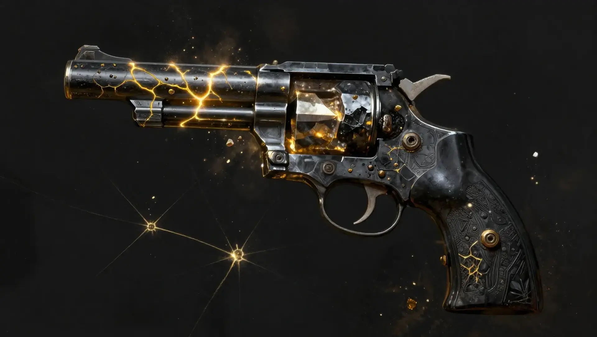 The Geo-Breaker Revolver | Fantasy Magic Item Generated by CharGen