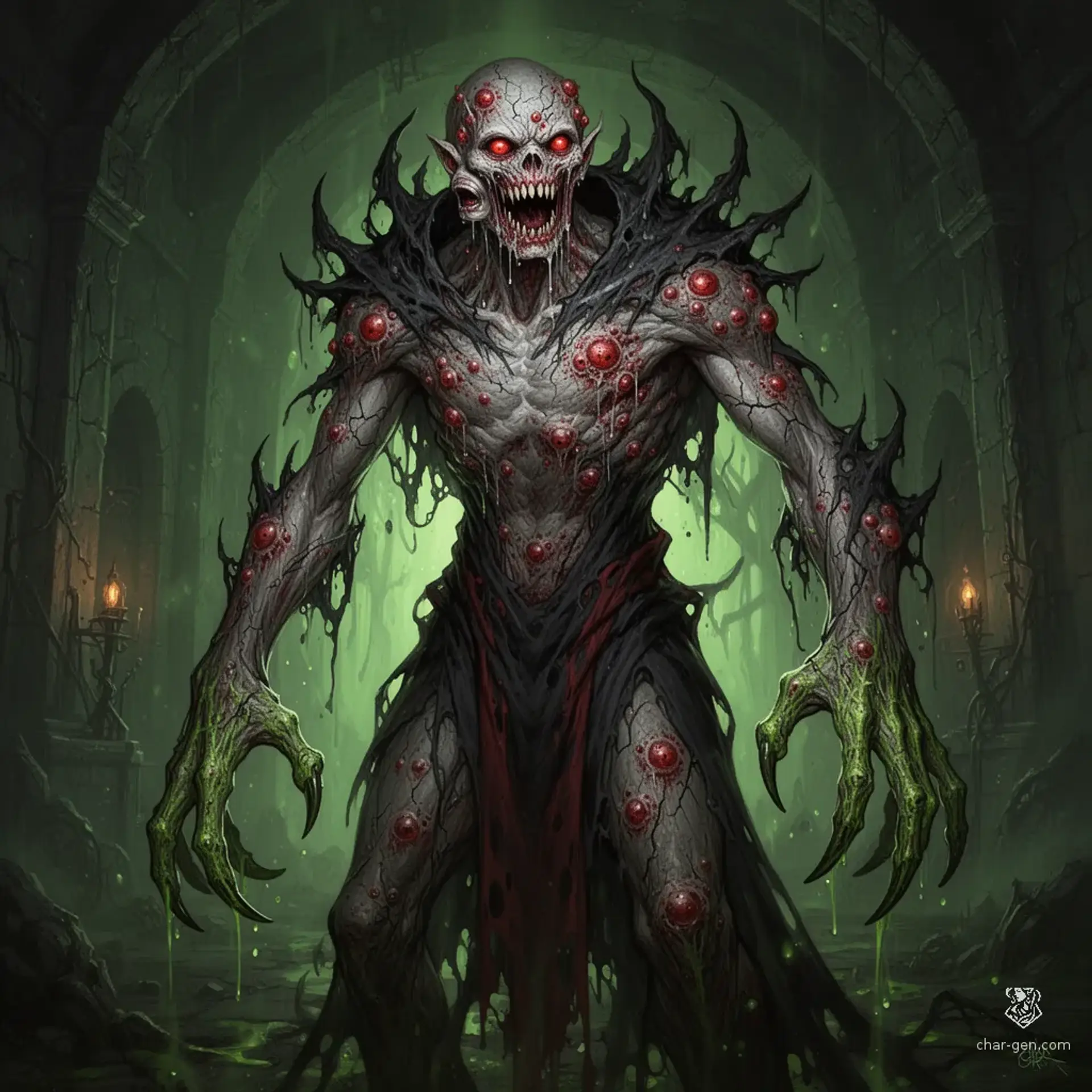 Venganoid, Nightmare Wraith of Vengeance - AI-generated fantasy Monster