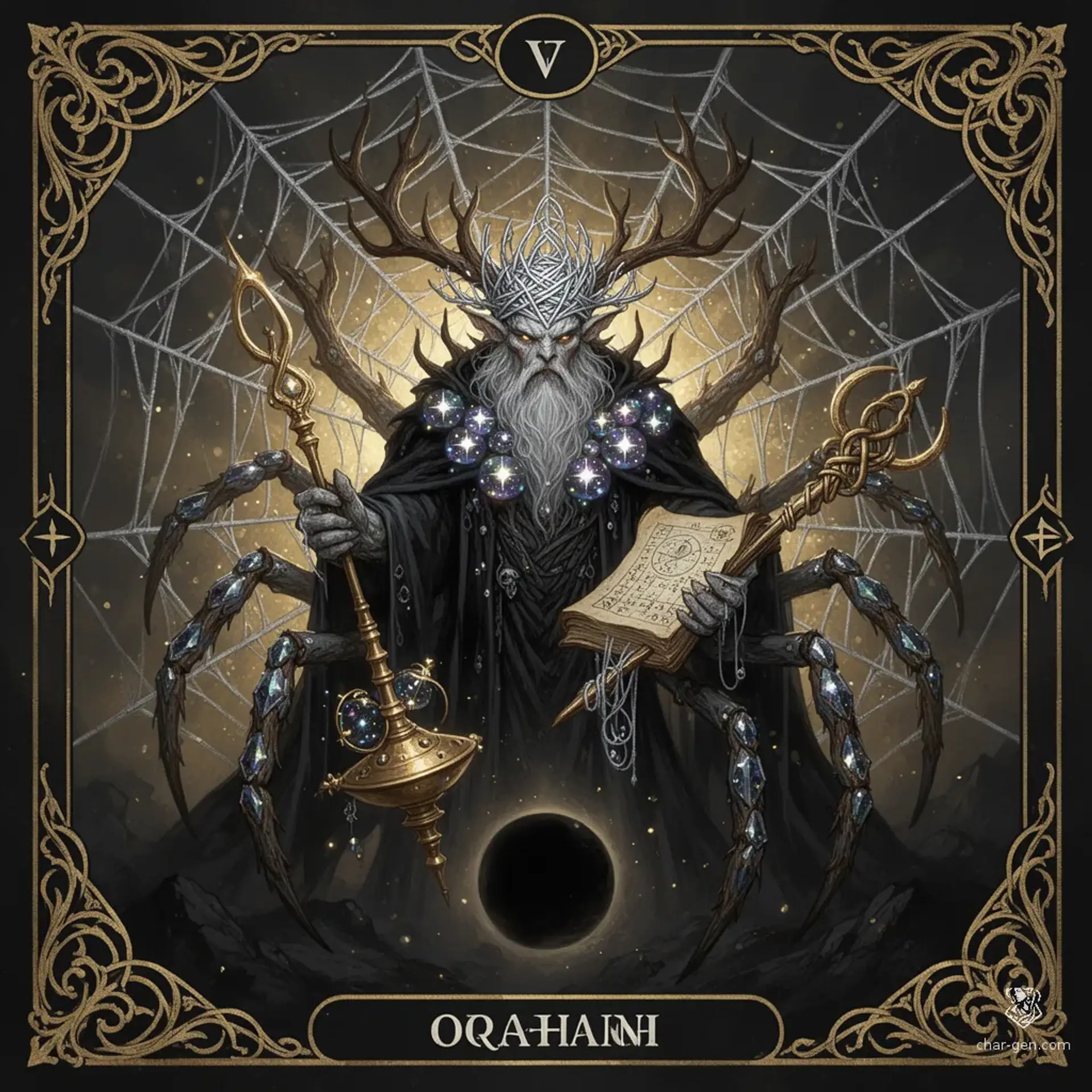 The Web of Fate - AI-generated fantasy Pantheon