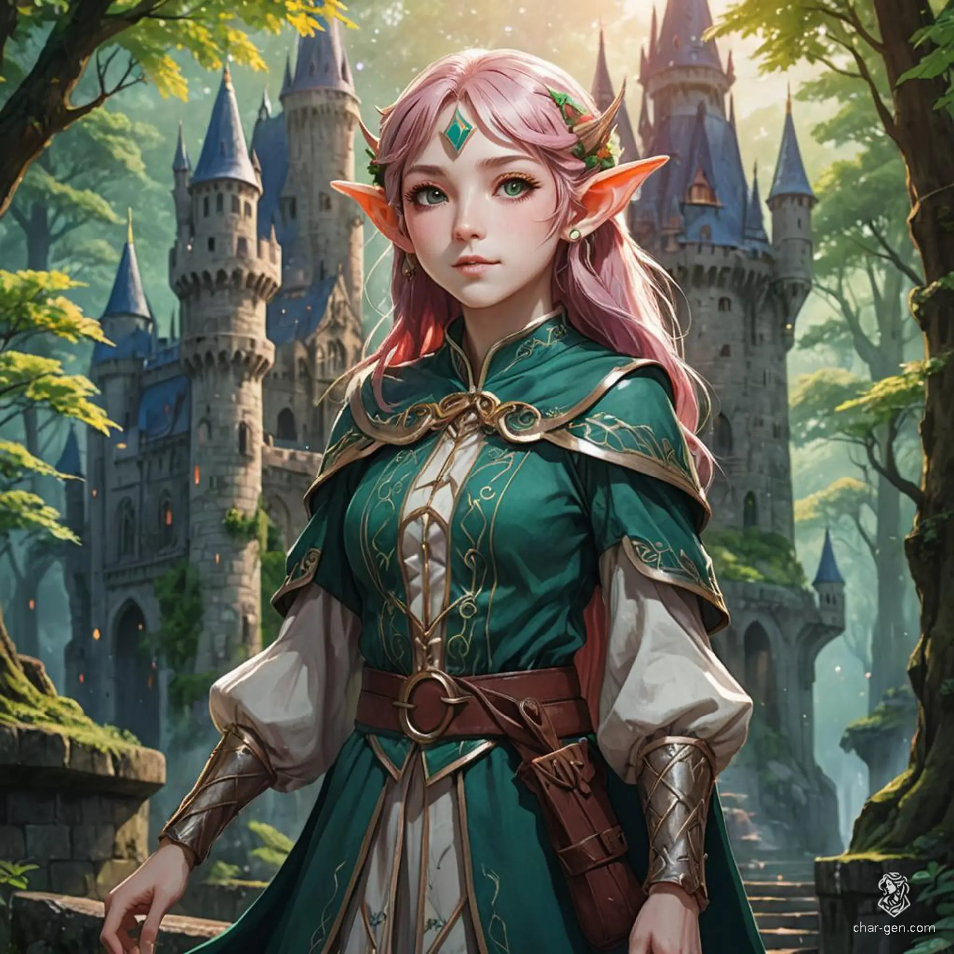 An elegant creature of the forest, the elf possesses pointed ears and luminous eyes that reflect ancient wisdom. Skilled in magic and archery, they navigate the realms with grace, guardians of nature and masterful artisans, often caught in the delicate balance between the mortal and mystical worlds.