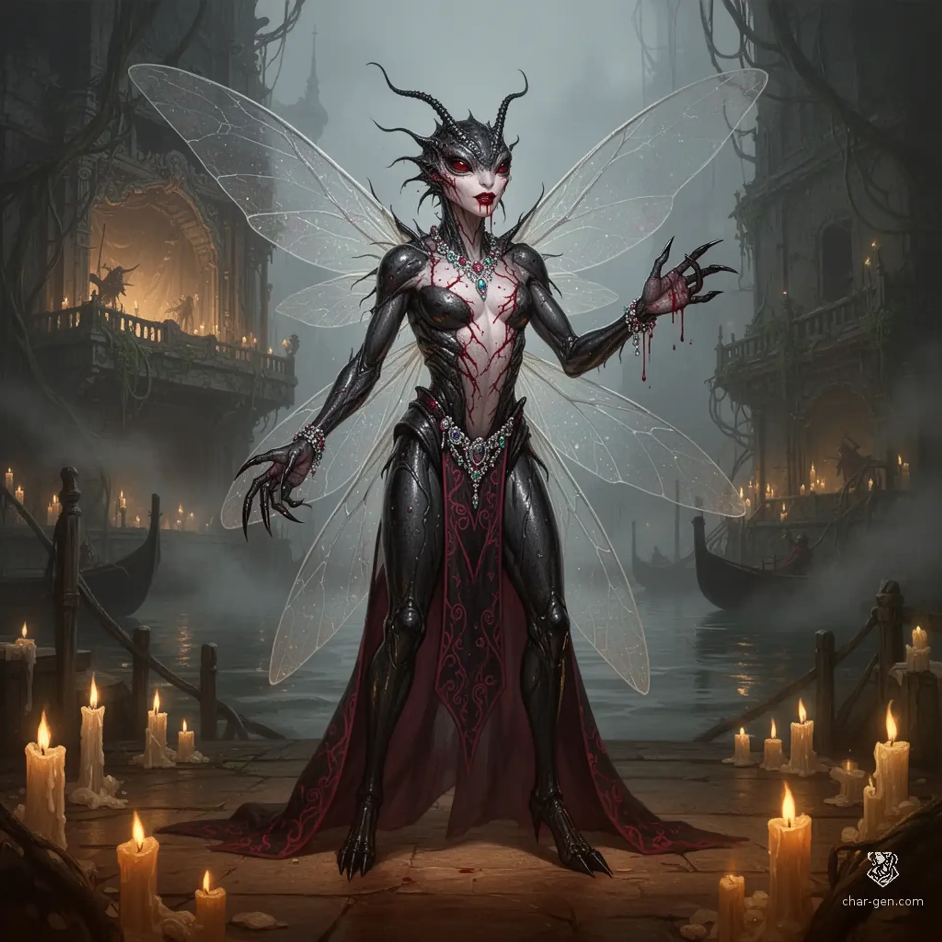 Sirrha Vell - AI-generated fantasy NPC