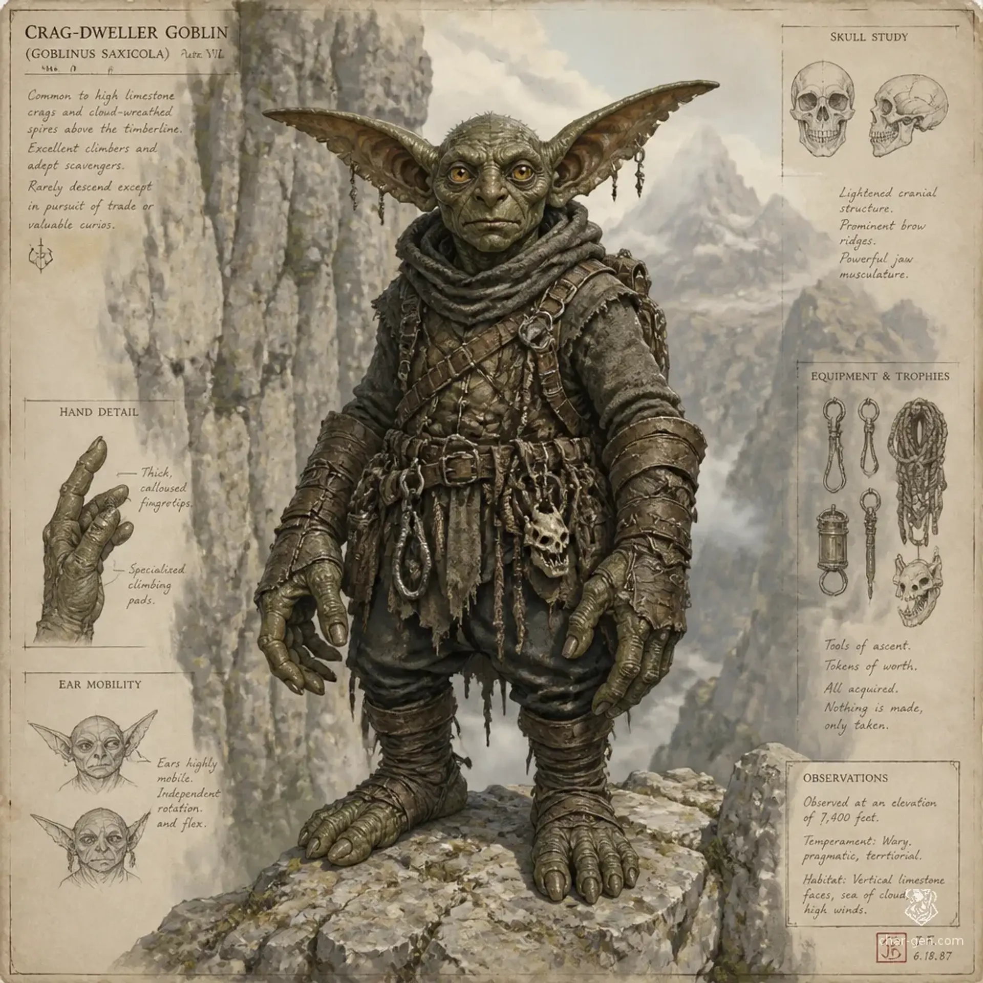 Crag-Dweller Goblin - AI-generated fantasy Species